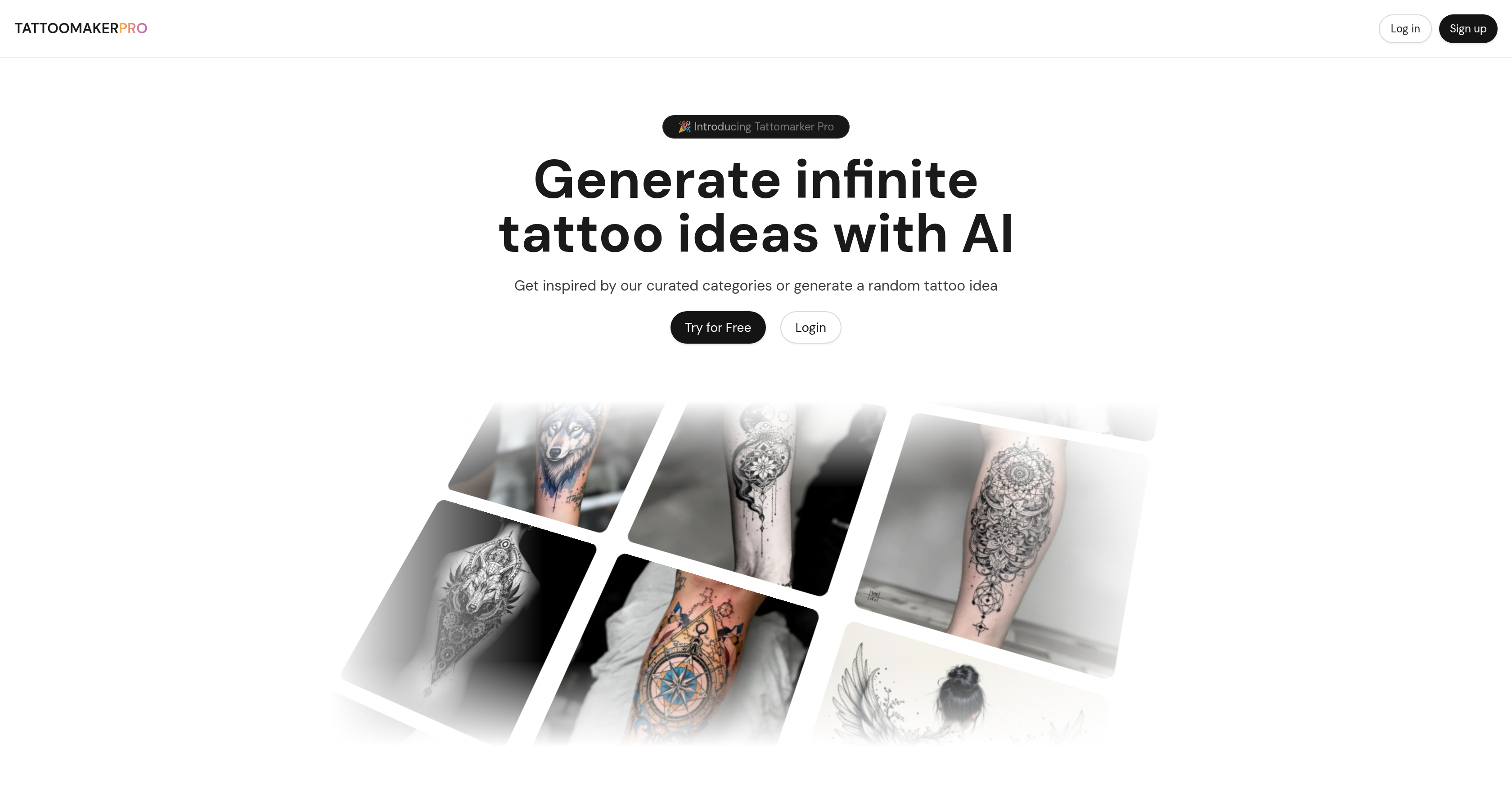 TattooMakerPro - Screenshot showing the interface and features of this AI tool