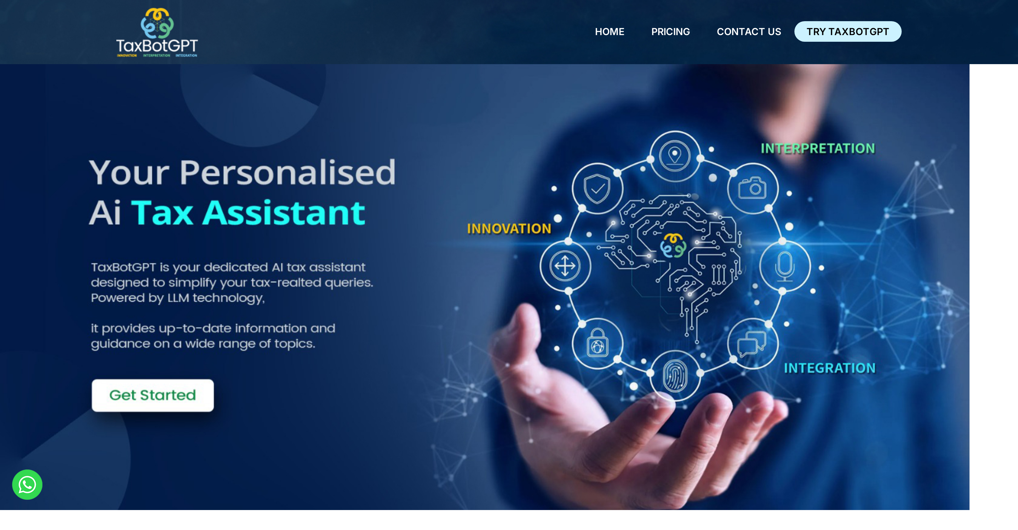 TaxBotGPT - Screenshot showing the interface and features of this AI tool