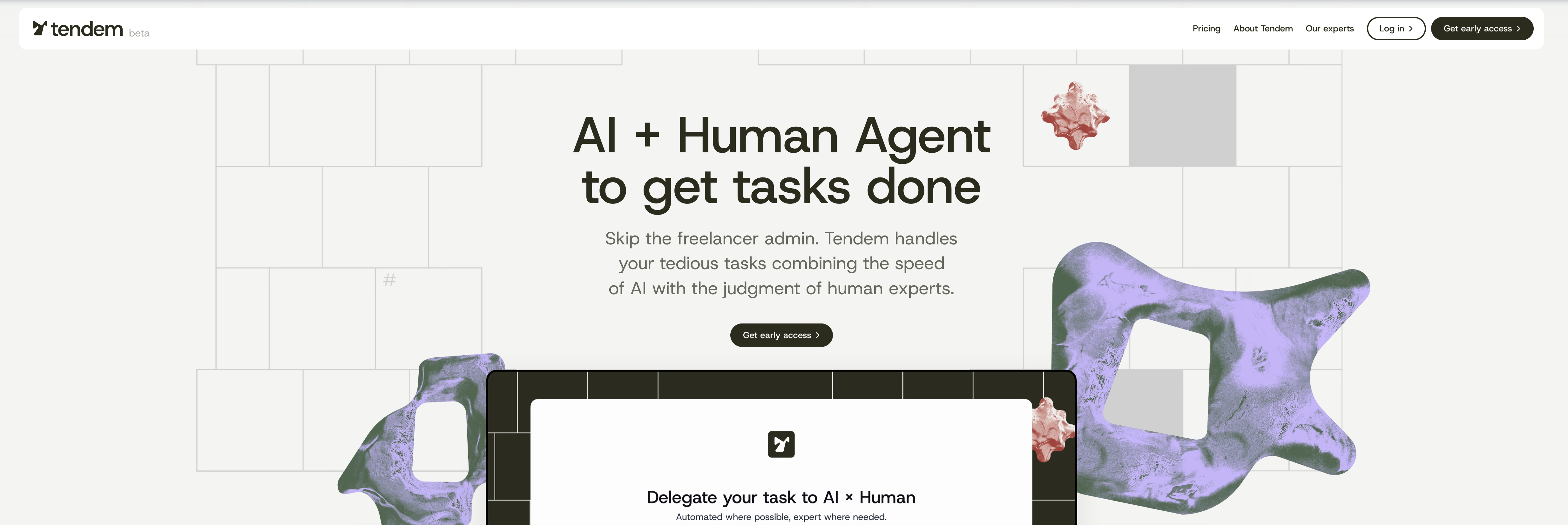 Tendem - Screenshot showing the interface and features of this AI tool
