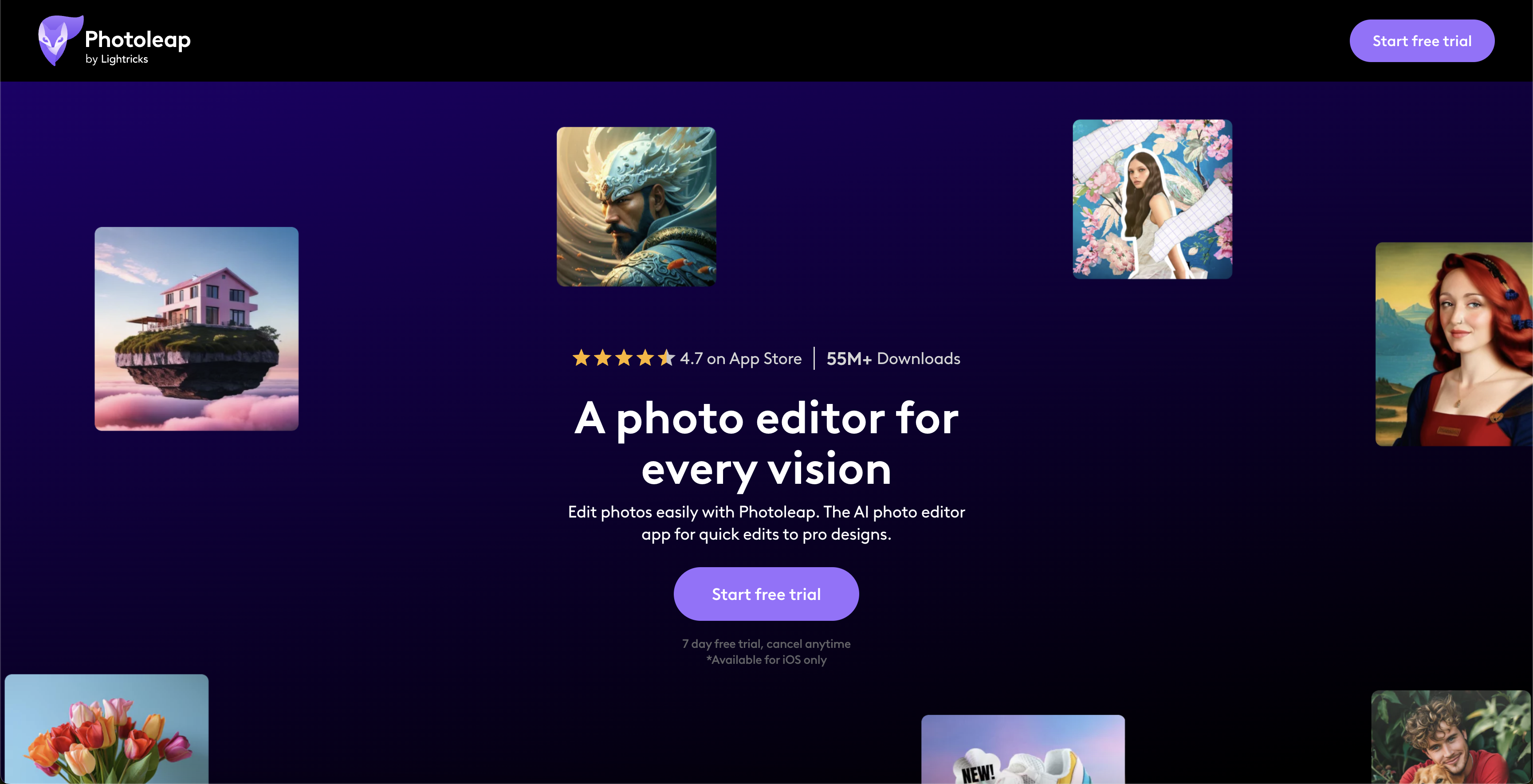 Photoleap - Screenshot showing the interface and features of this AI tool