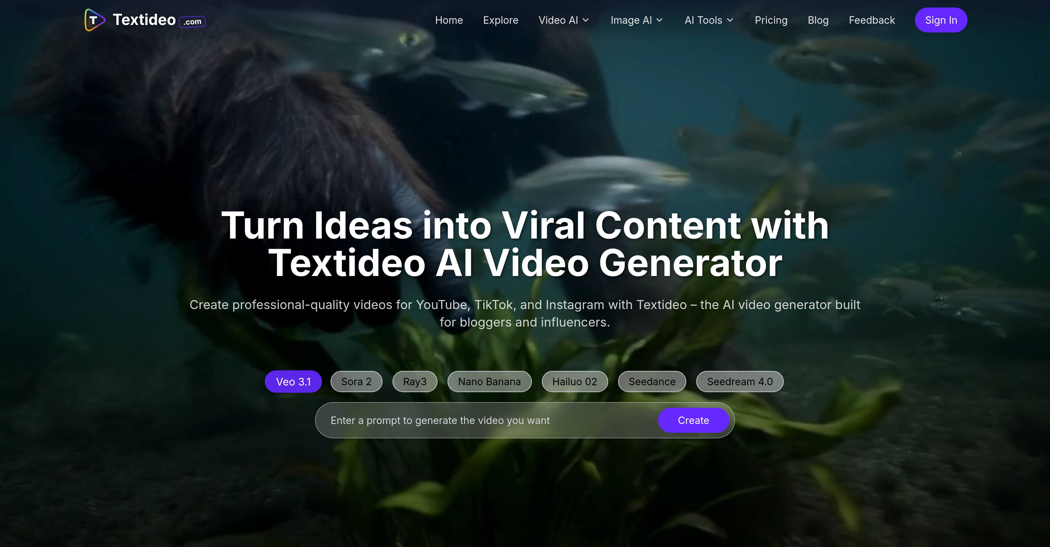 Textideo | Image to Video - Screenshot showing the interface and features of this AI tool