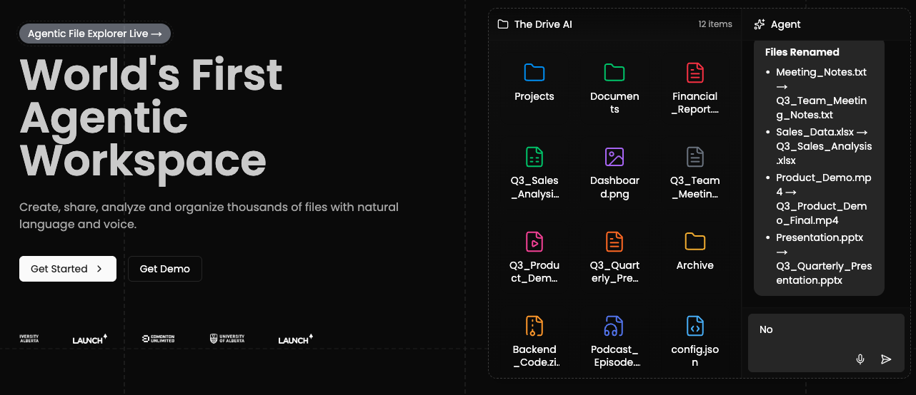 The Drive AIv1.2.0 - Screenshot showing the interface and features of this AI tool