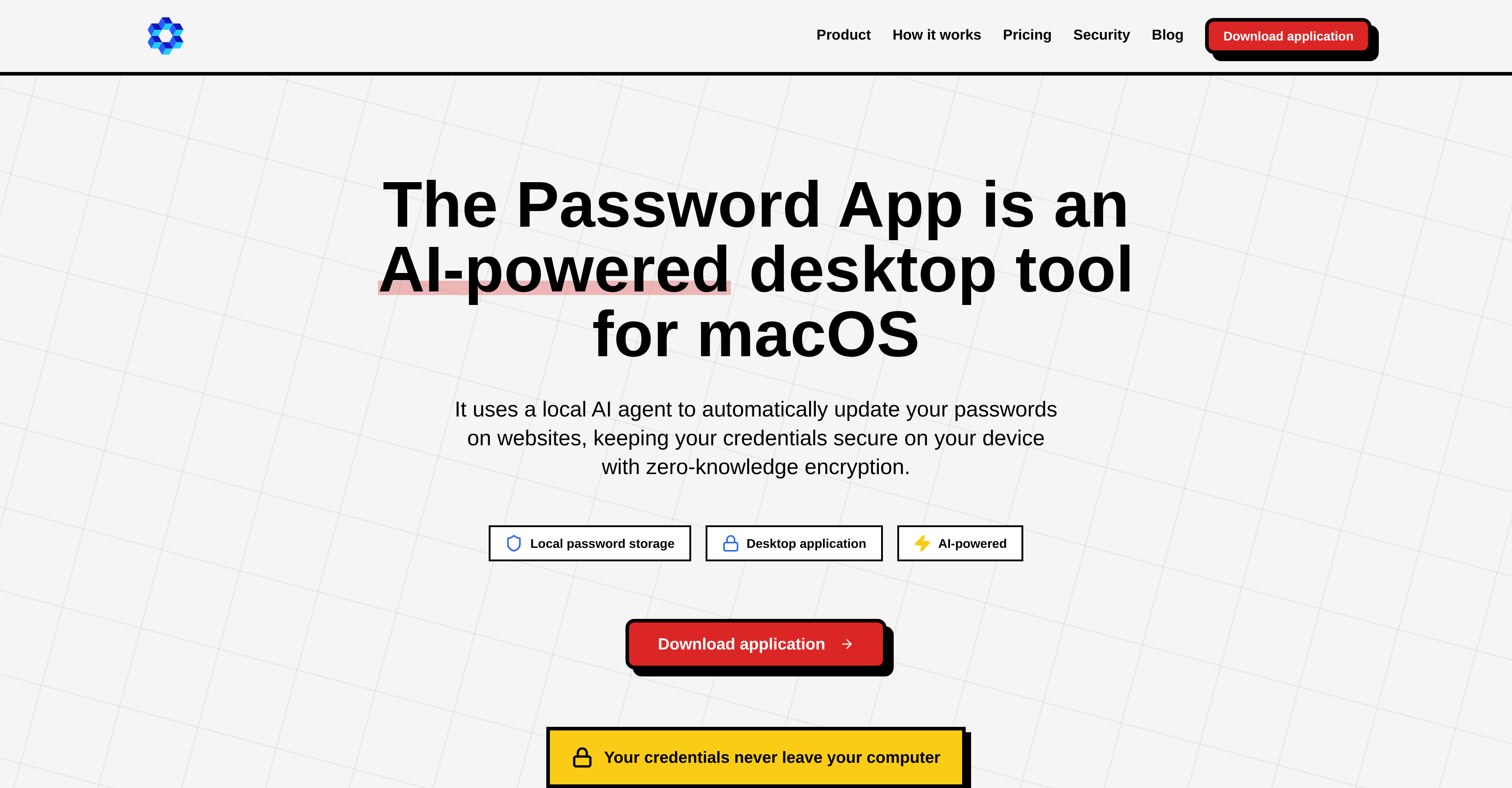 The Password App - Screenshot showing the interface and features of this AI tool