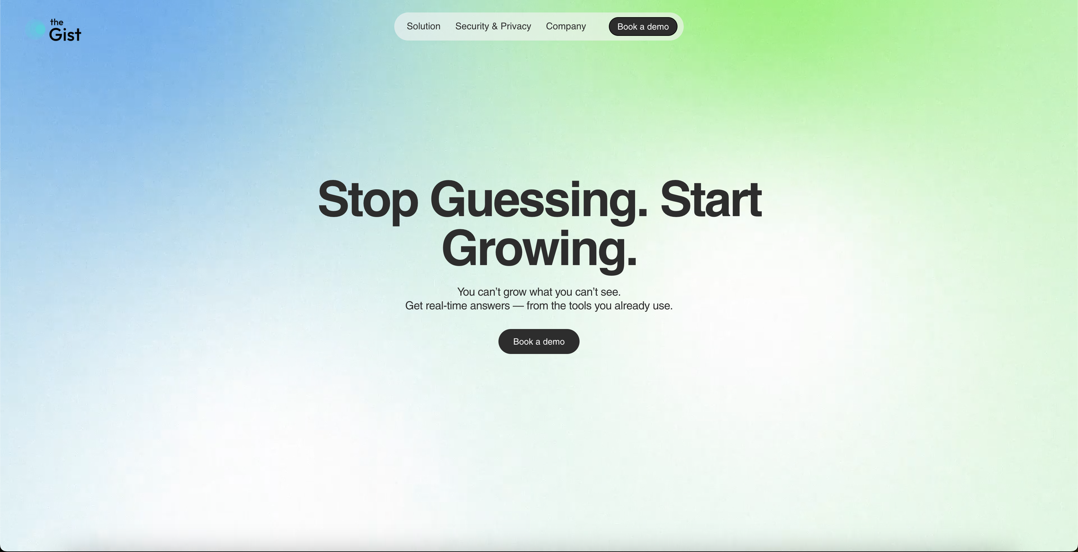 theGist - Screenshot showing the interface and features of this AI tool