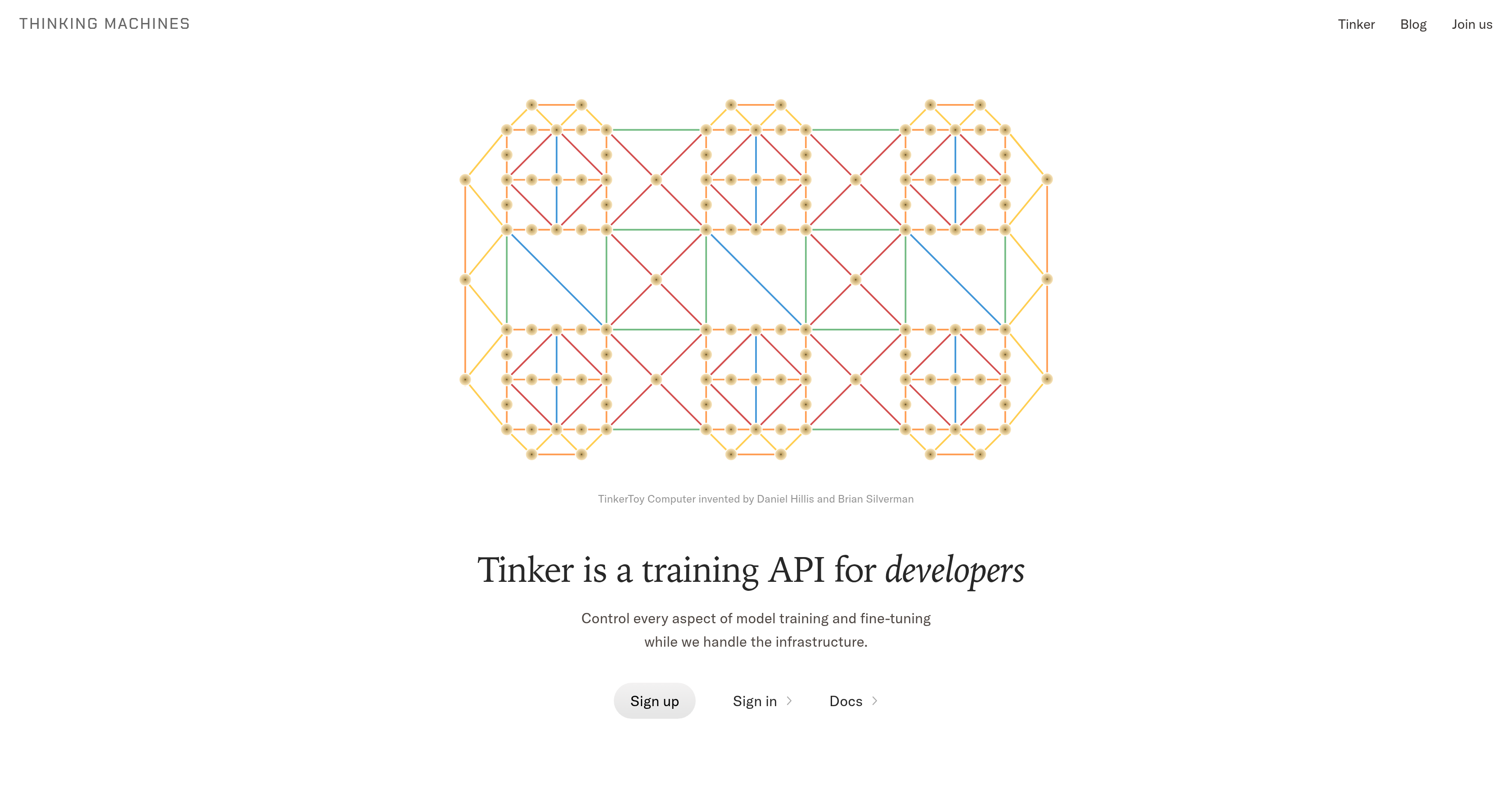 Thinking Machines Tinker - Screenshot showing the interface and features of this AI tool