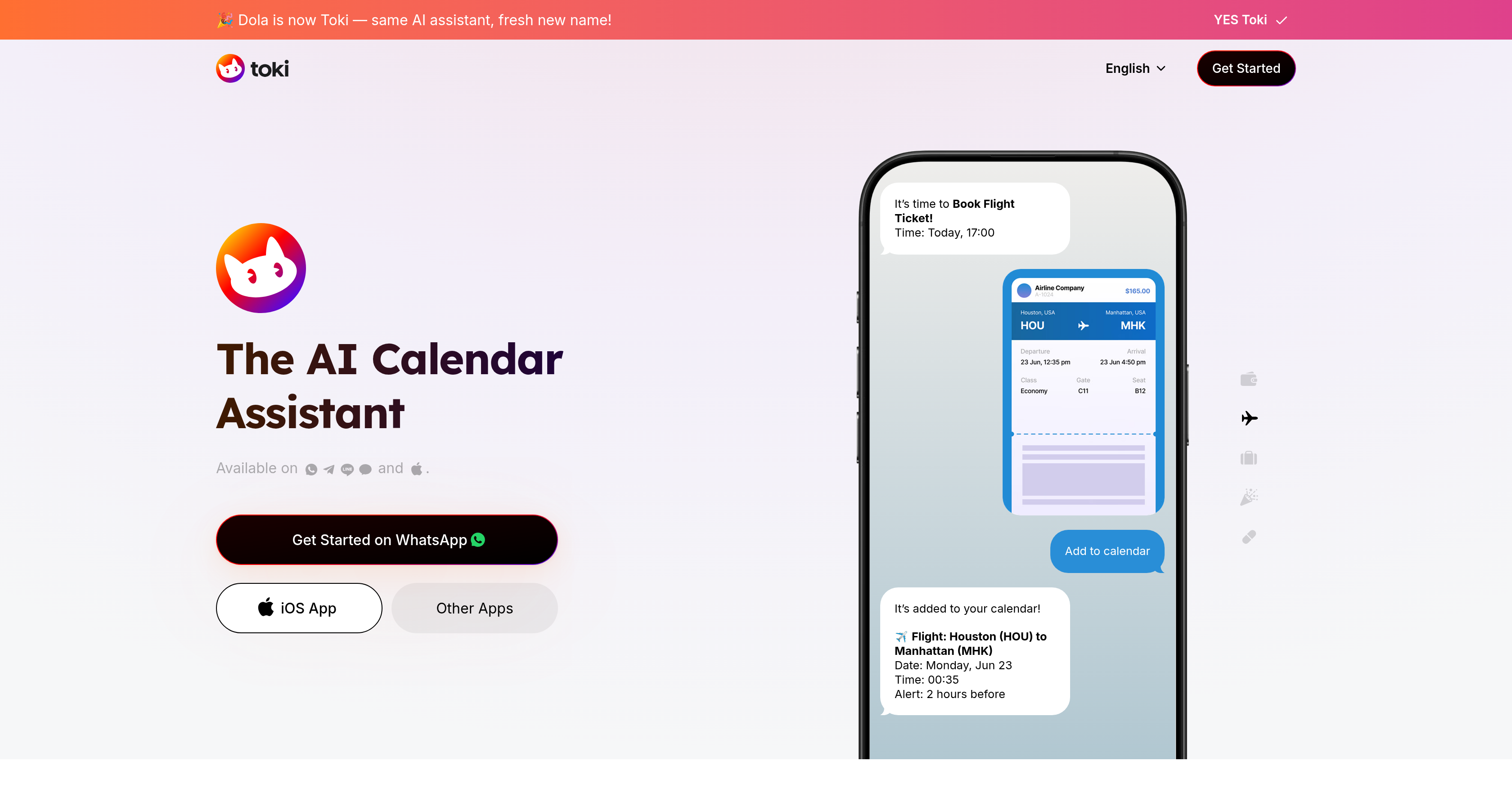 Toki AI - Screenshot showing the interface and features of this AI tool