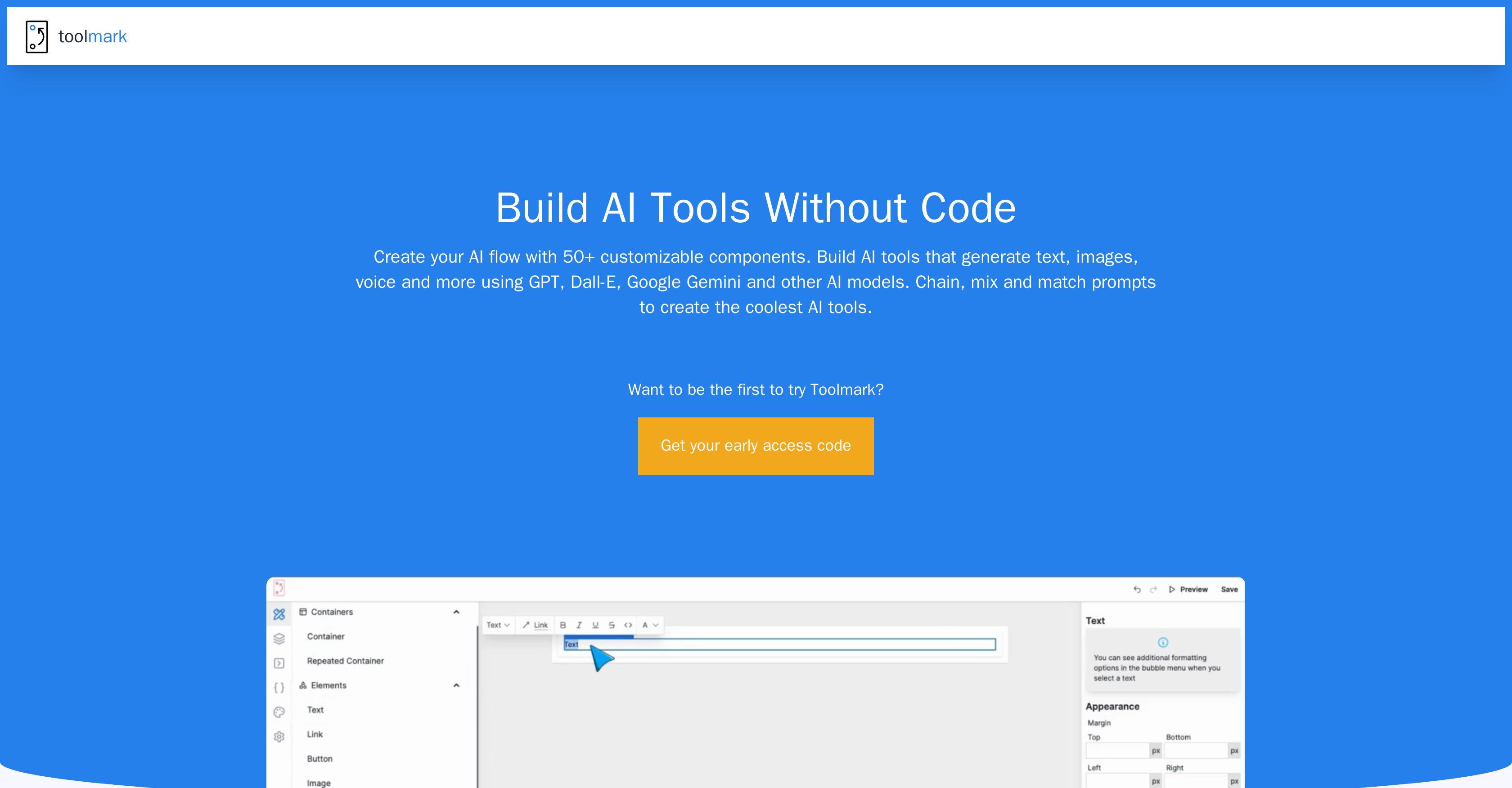 Toolmark - Screenshot showing the interface and features of this AI tool