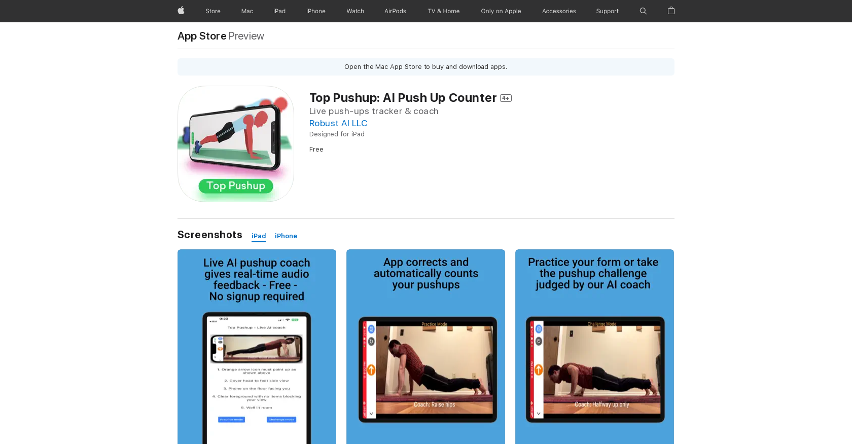 Top Pushup - Screenshot showing the interface and features of this AI tool