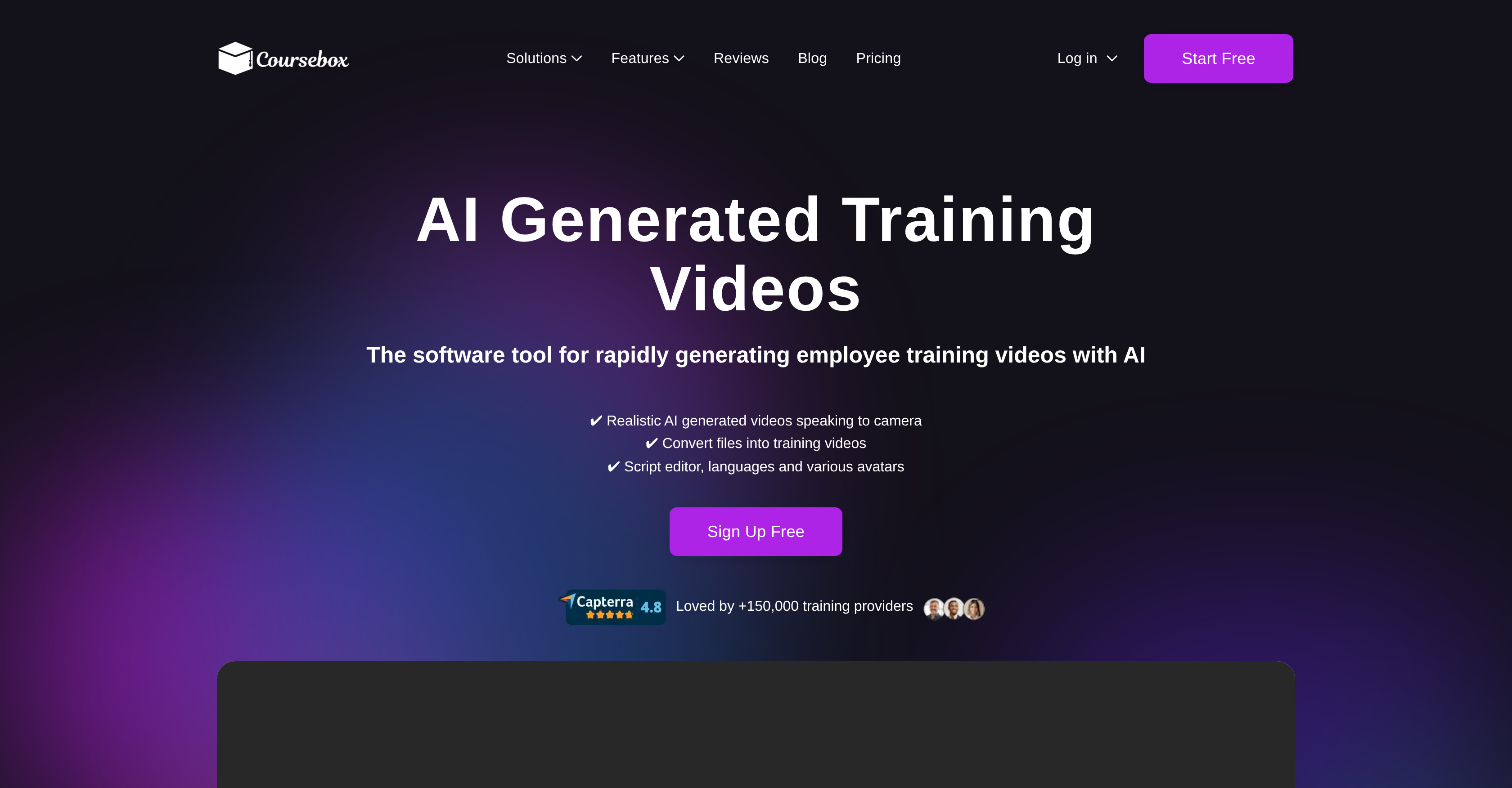 Training Videos by Coursebox - Screenshot showing the interface and features of this AI tool