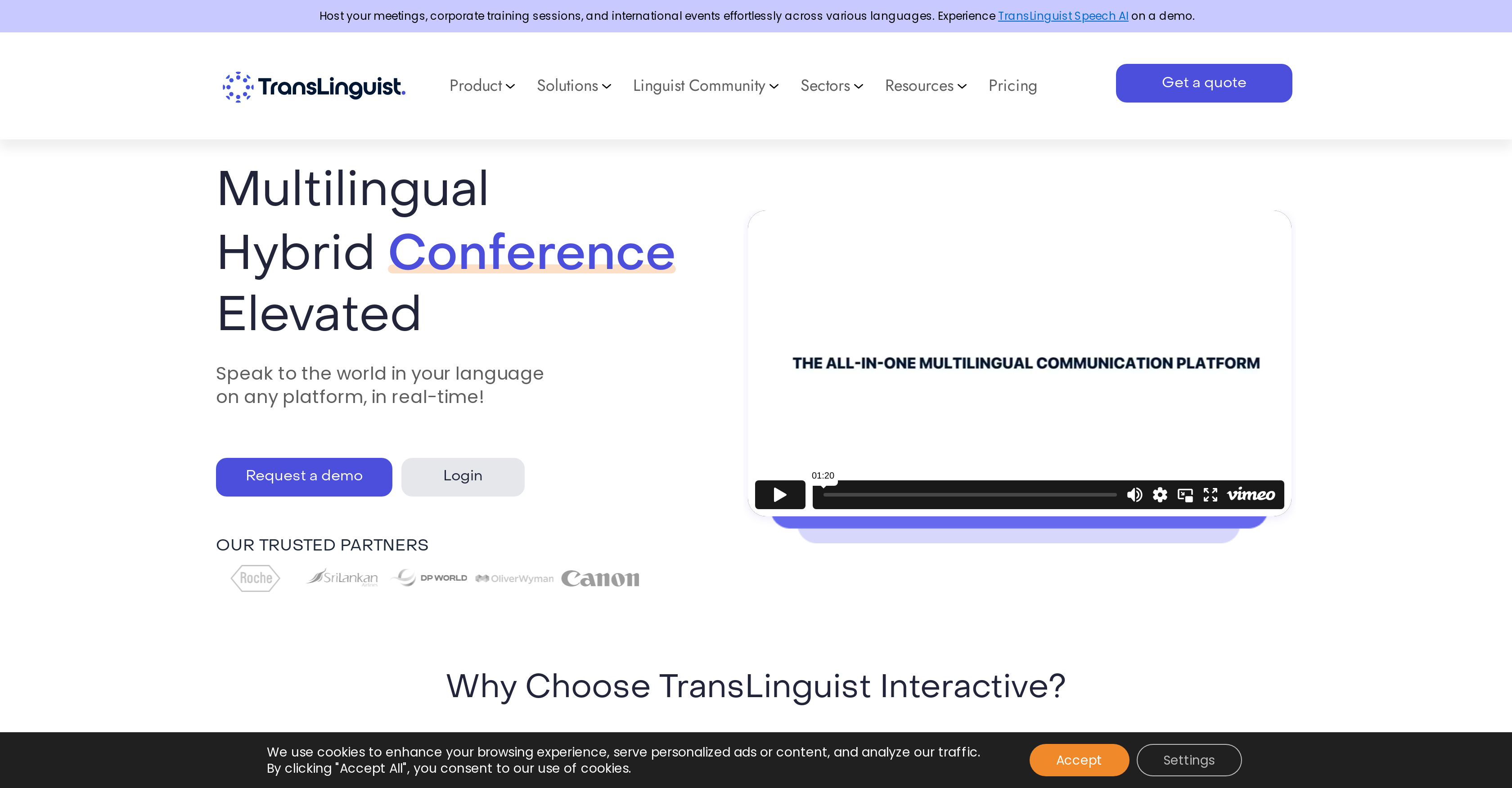 TransLinguist - Screenshot showing the interface and features of this AI tool