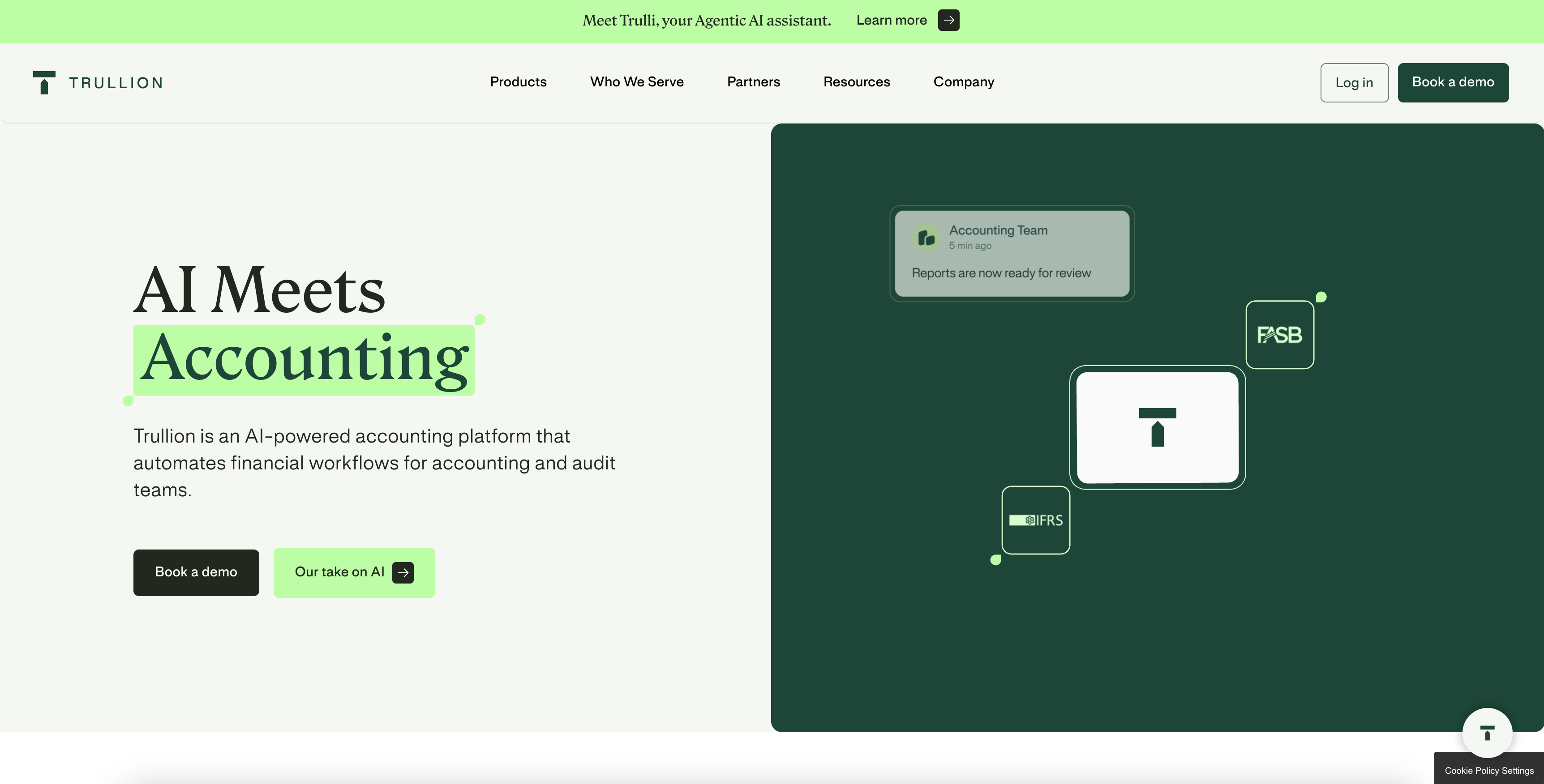 Trullion - Screenshot showing the interface and features of this AI tool