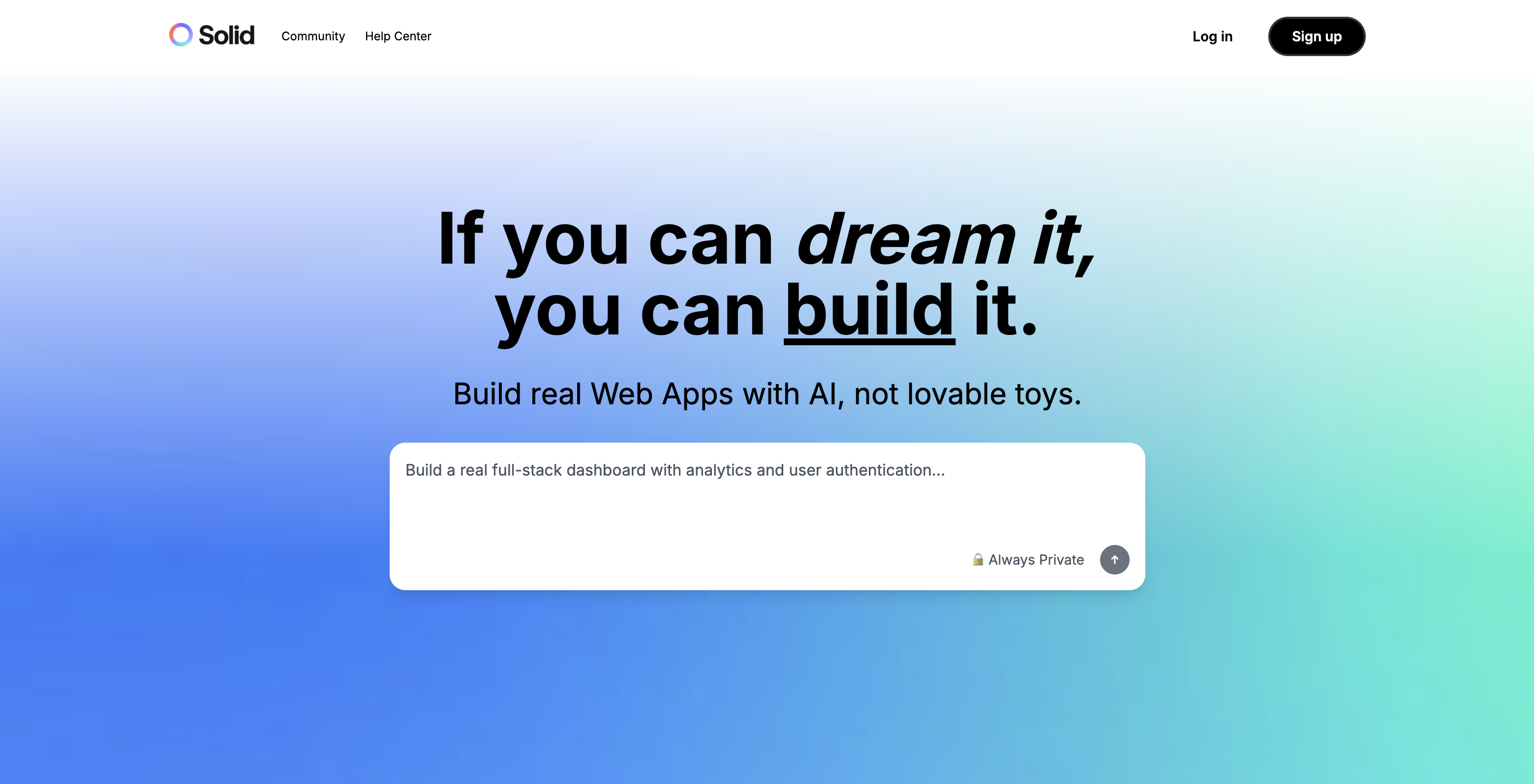 Solid - Screenshot showing the interface and features of this AI tool