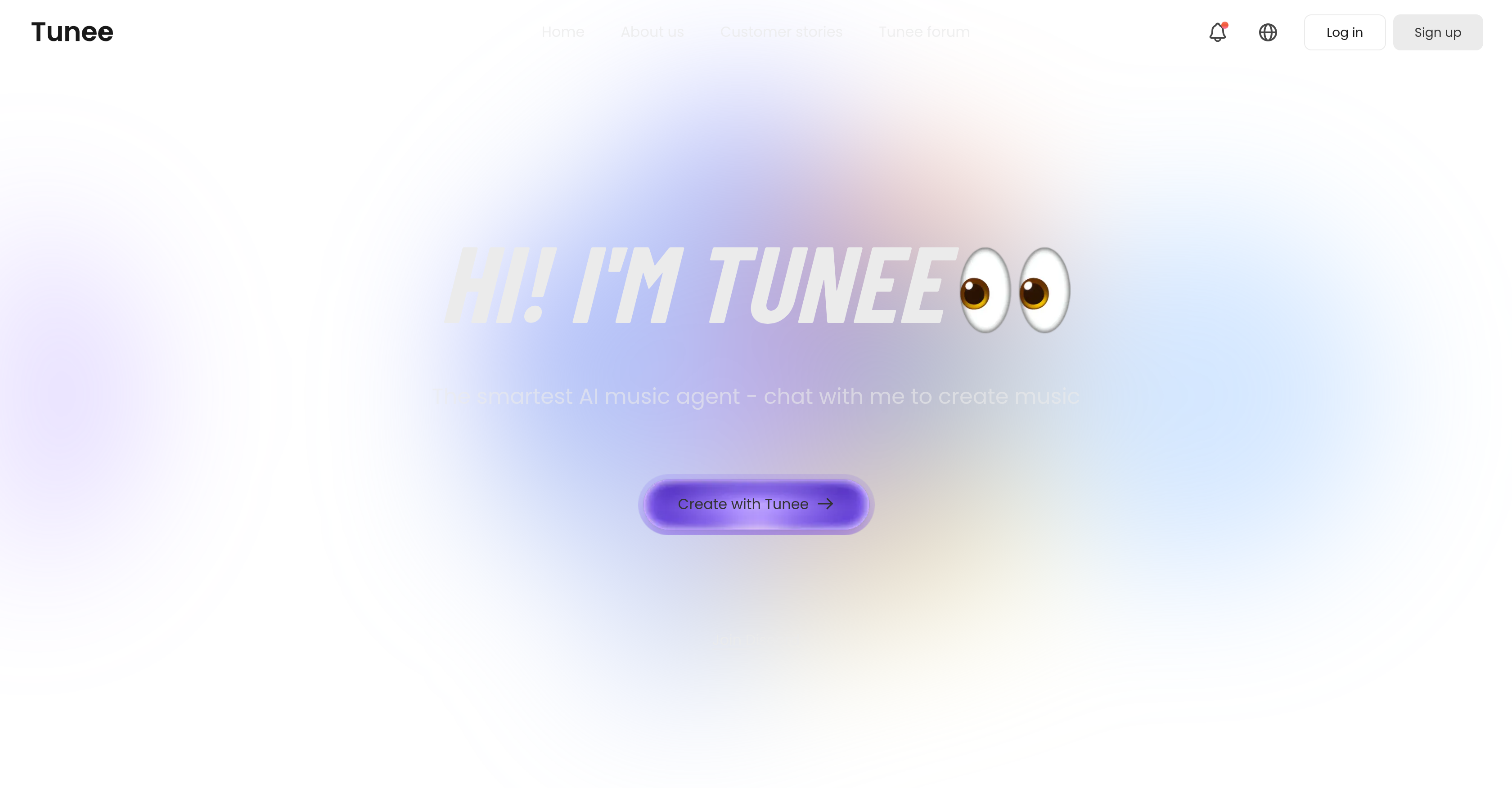 Tunee - Screenshot showing the interface and features of this AI tool