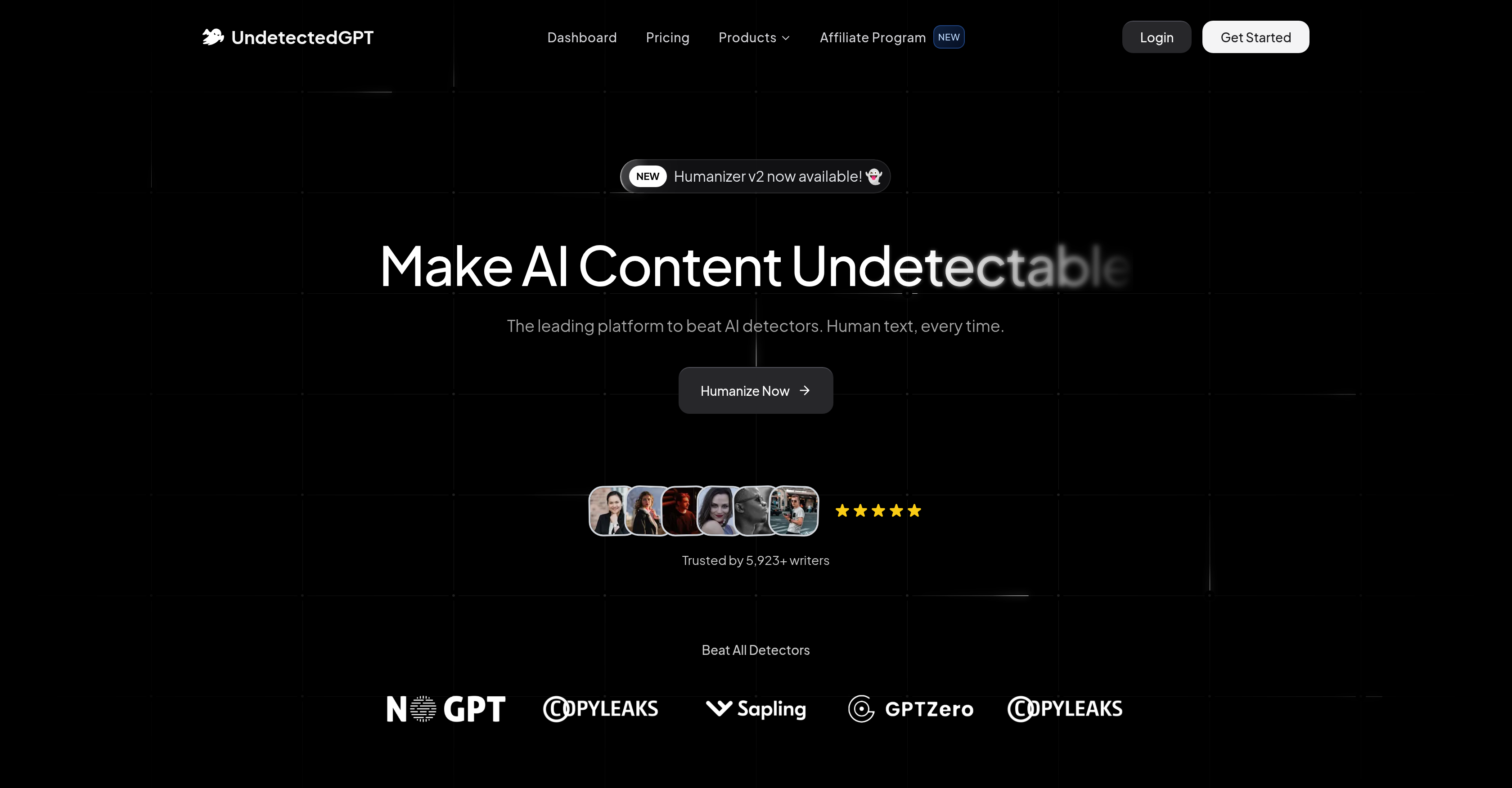UndetectedGPT - Screenshot showing the interface and features of this AI tool