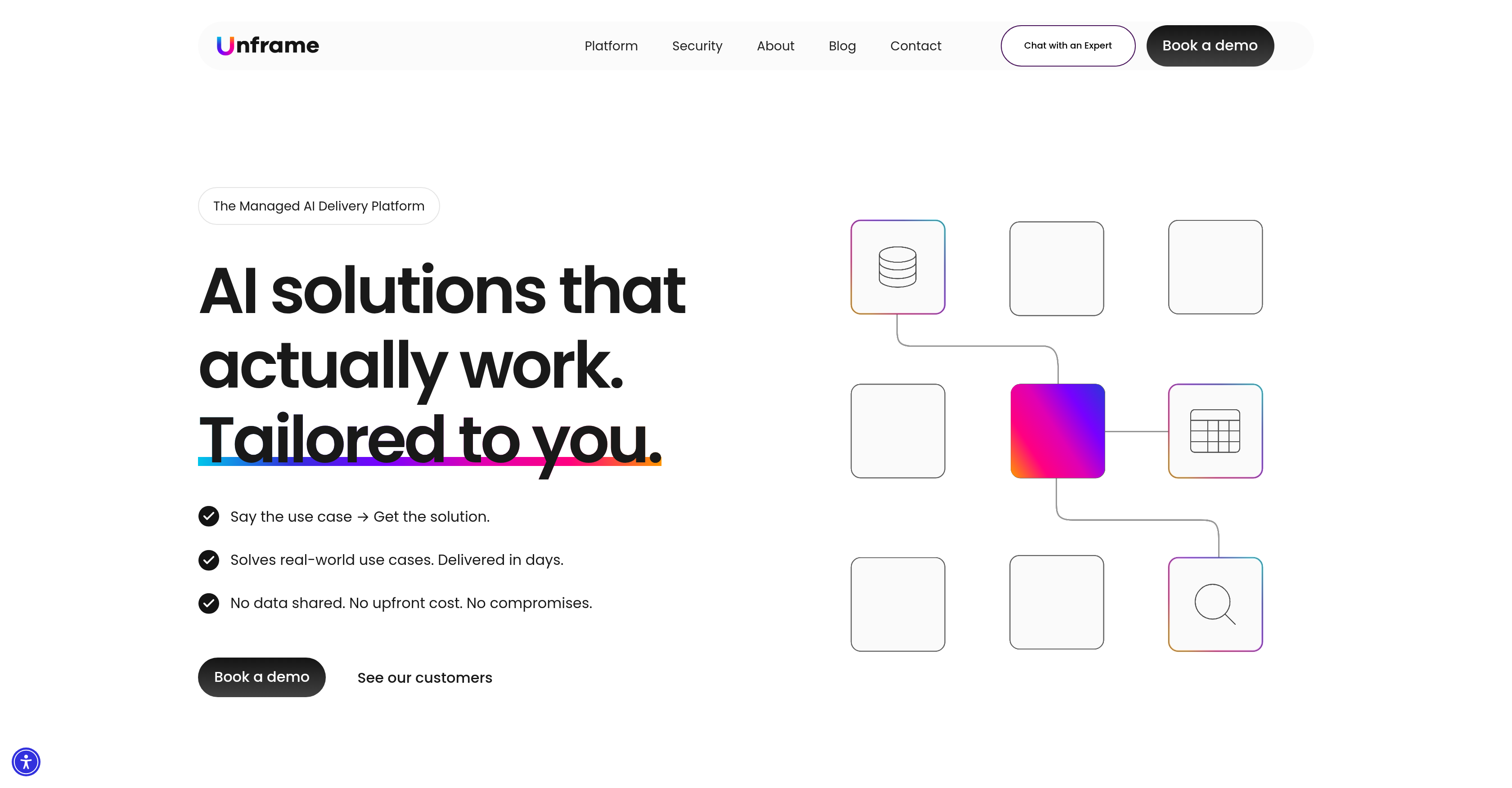 Unframe AI - Screenshot showing the interface and features of this AI tool