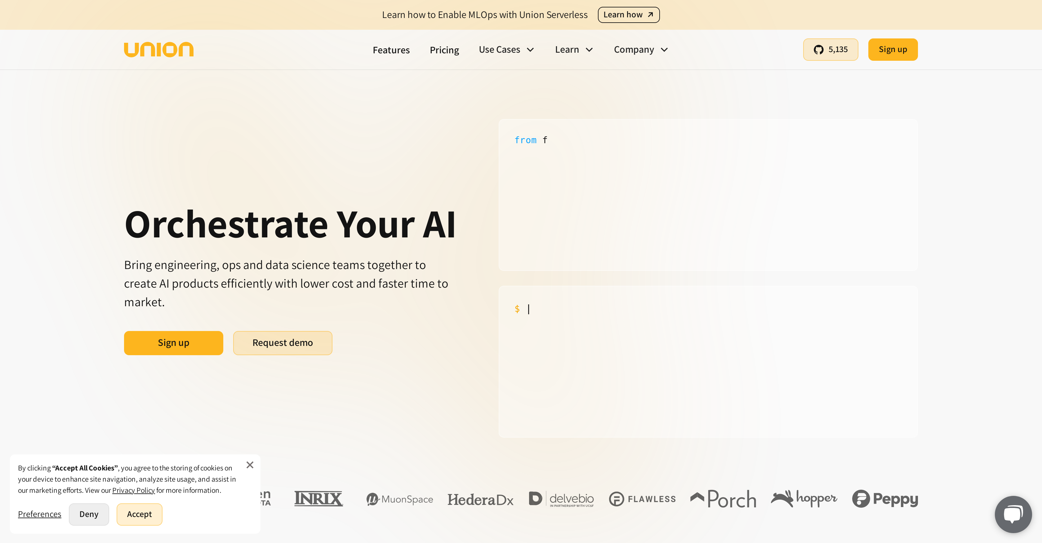 UnionAI - Screenshot showing the interface and features of this AI tool