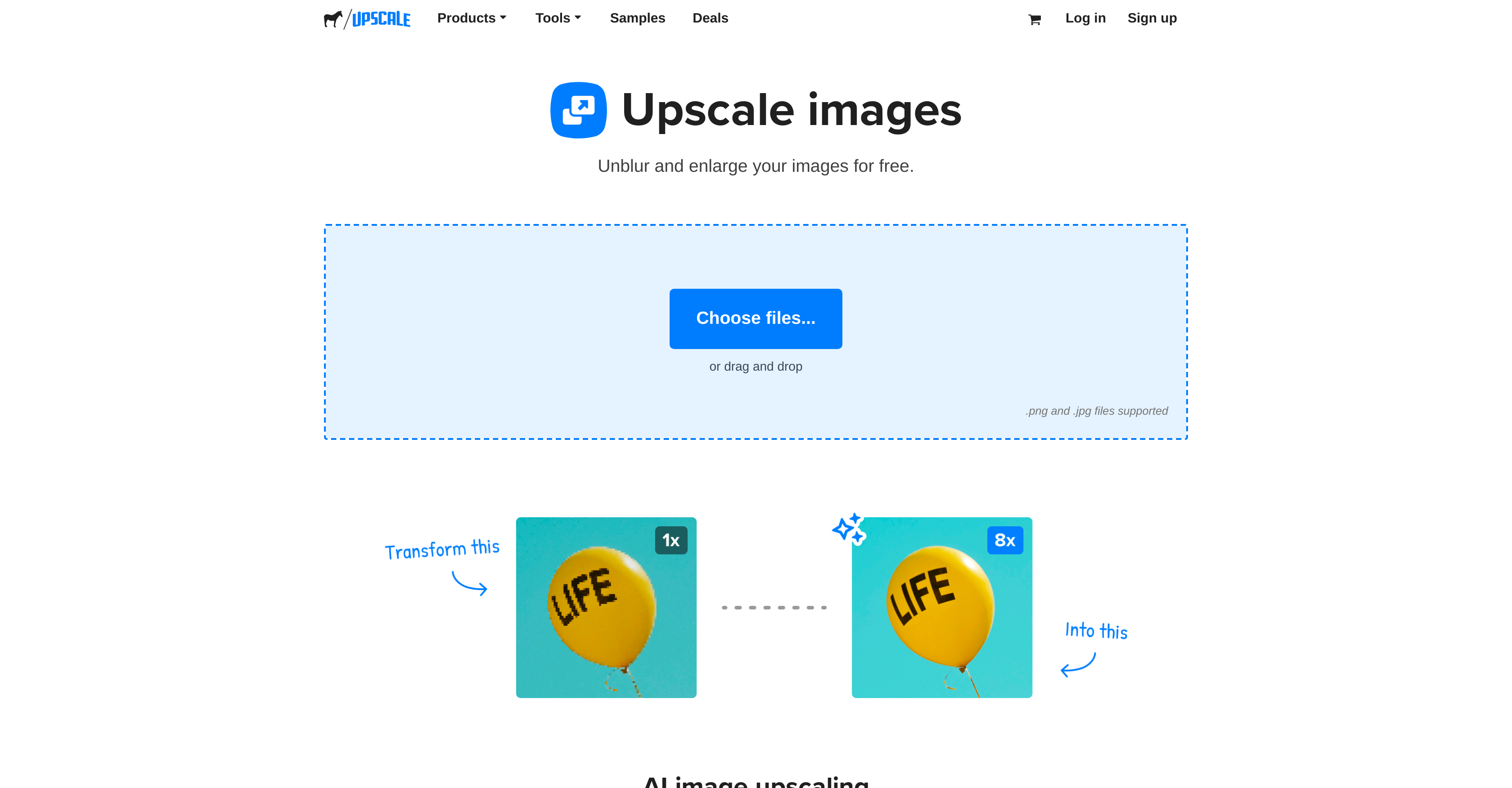 Upscale by StickerMule - Screenshot showing the interface and features of this AI tool