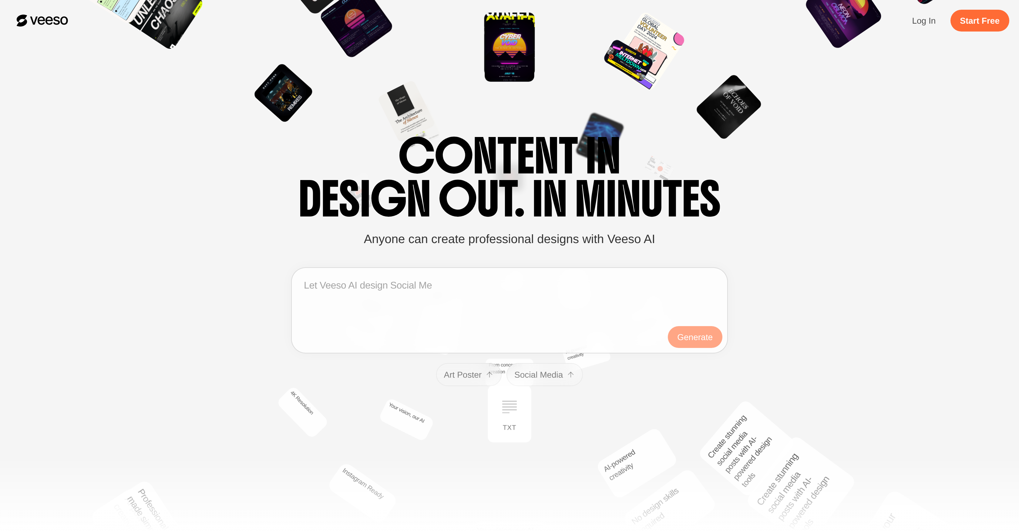 Veeso AI - Screenshot showing the interface and features of this AI tool