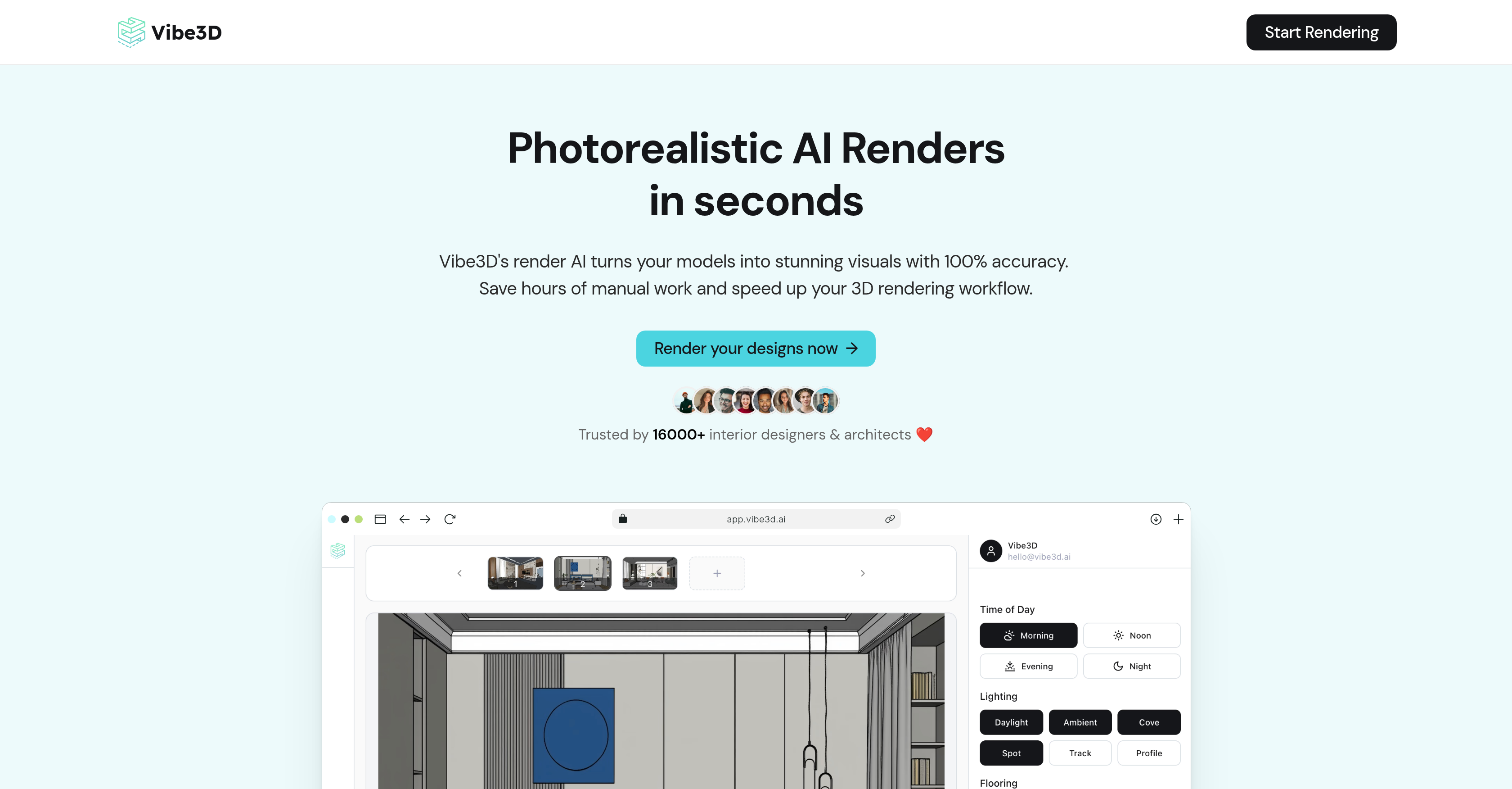 Vibe3D - Screenshot showing the interface and features of this AI tool