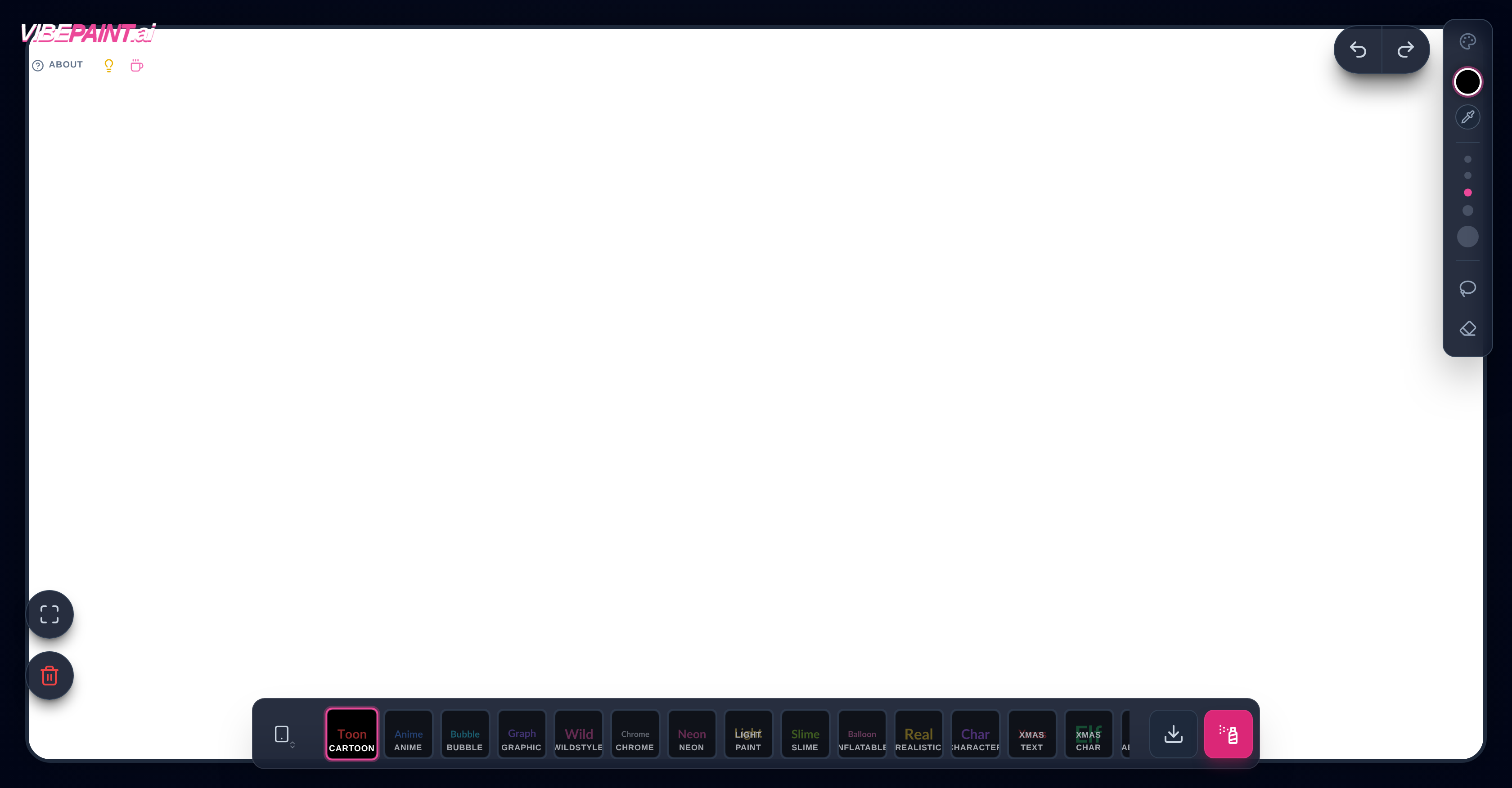 VibePaint.ai - Screenshot showing the interface and features of this AI tool