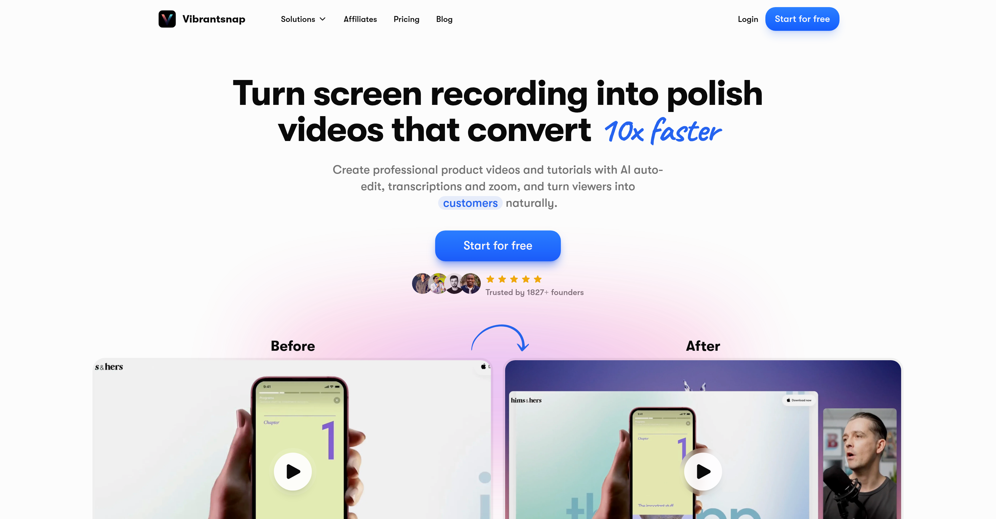 VibrantSnap - Screenshot showing the interface and features of this AI tool