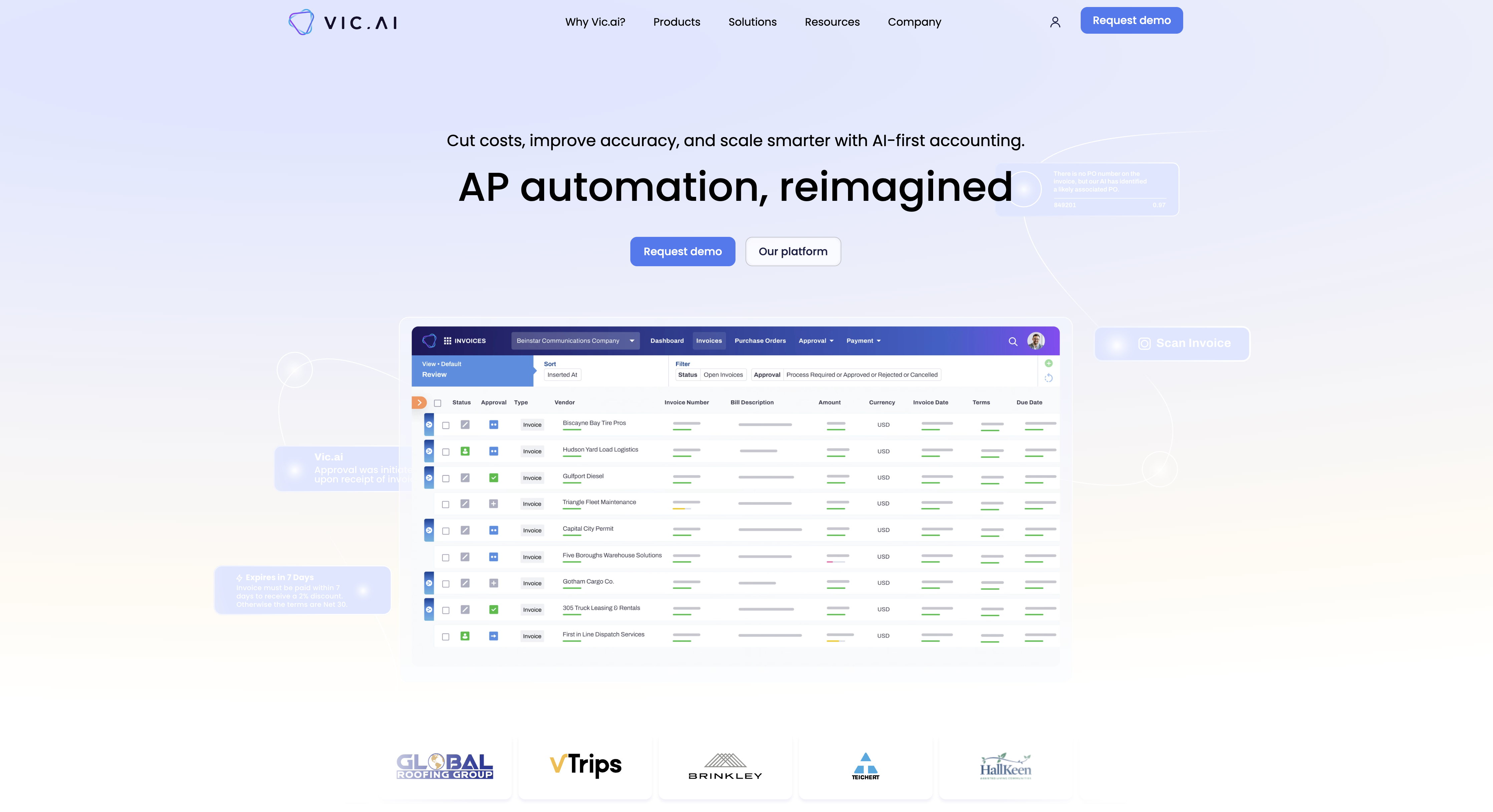 Vic.ai - Screenshot showing the interface and features of this AI tool