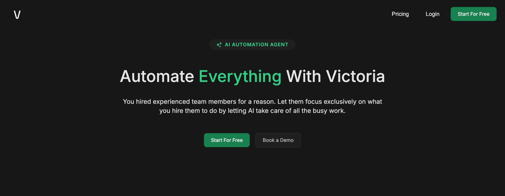Victoria AI - Screenshot showing the interface and features of this AI tool