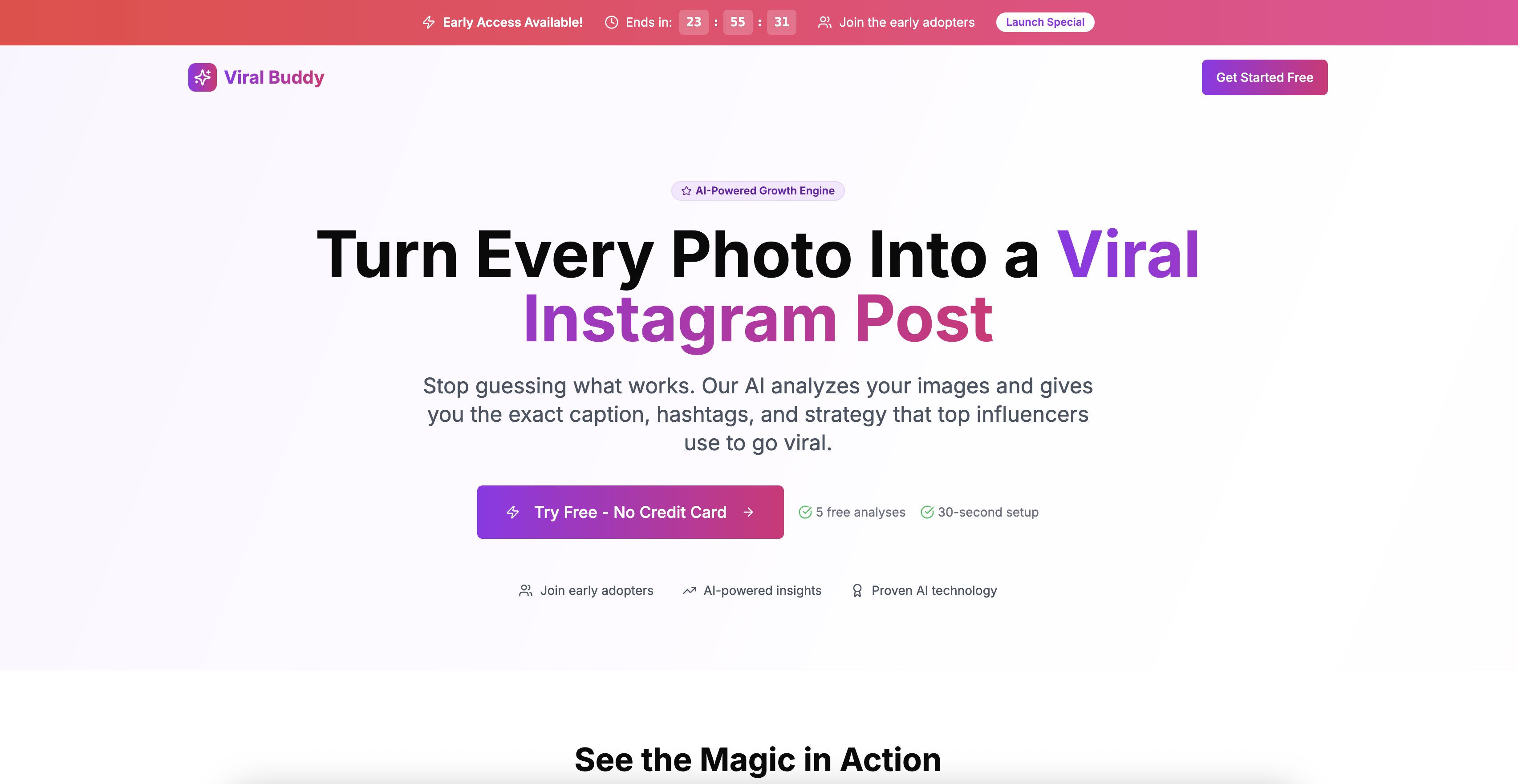 ViralBuddy.app - Screenshot showing the interface and features of this AI tool