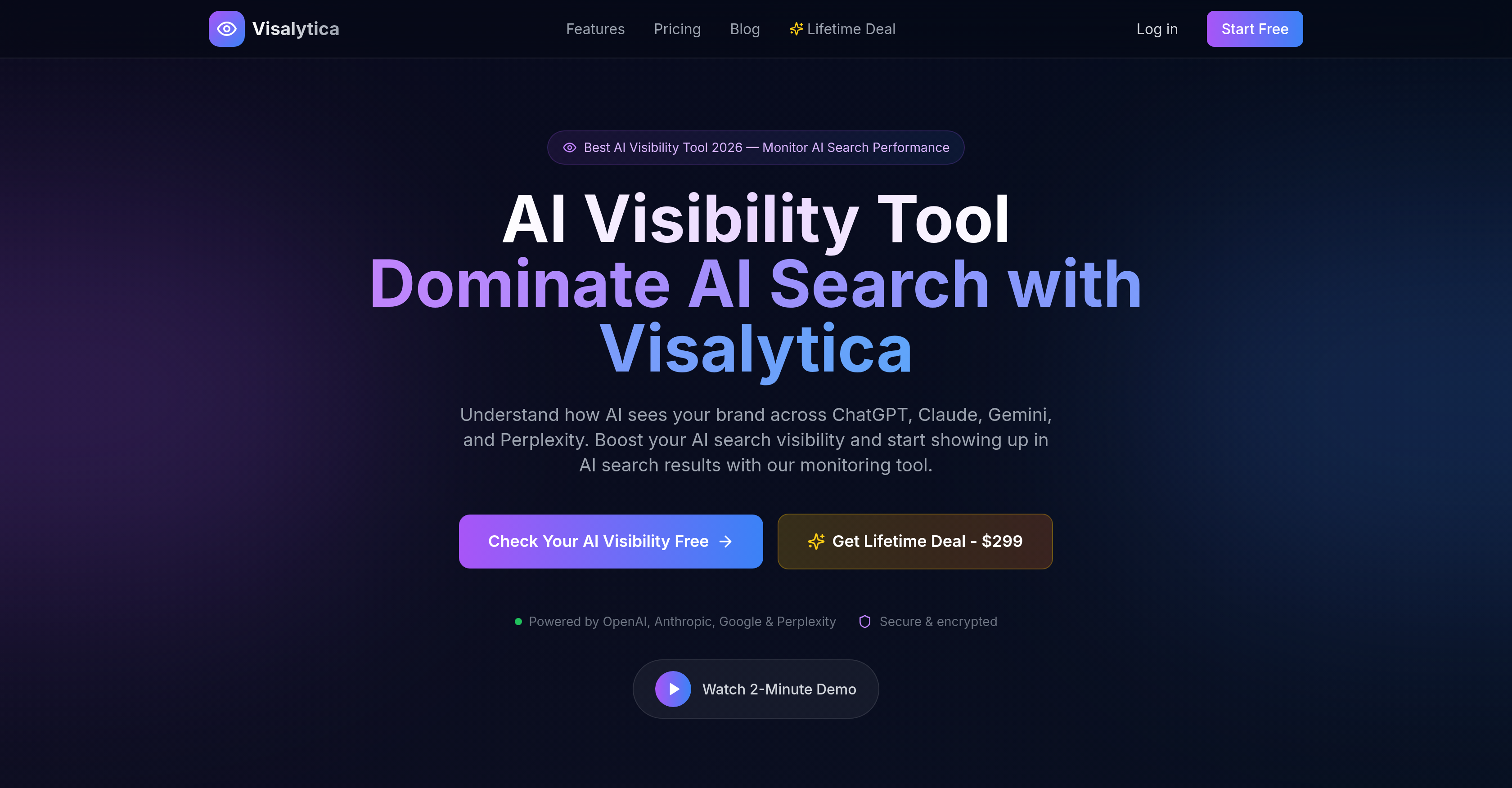 Visalytica - Screenshot showing the interface and features of this AI tool