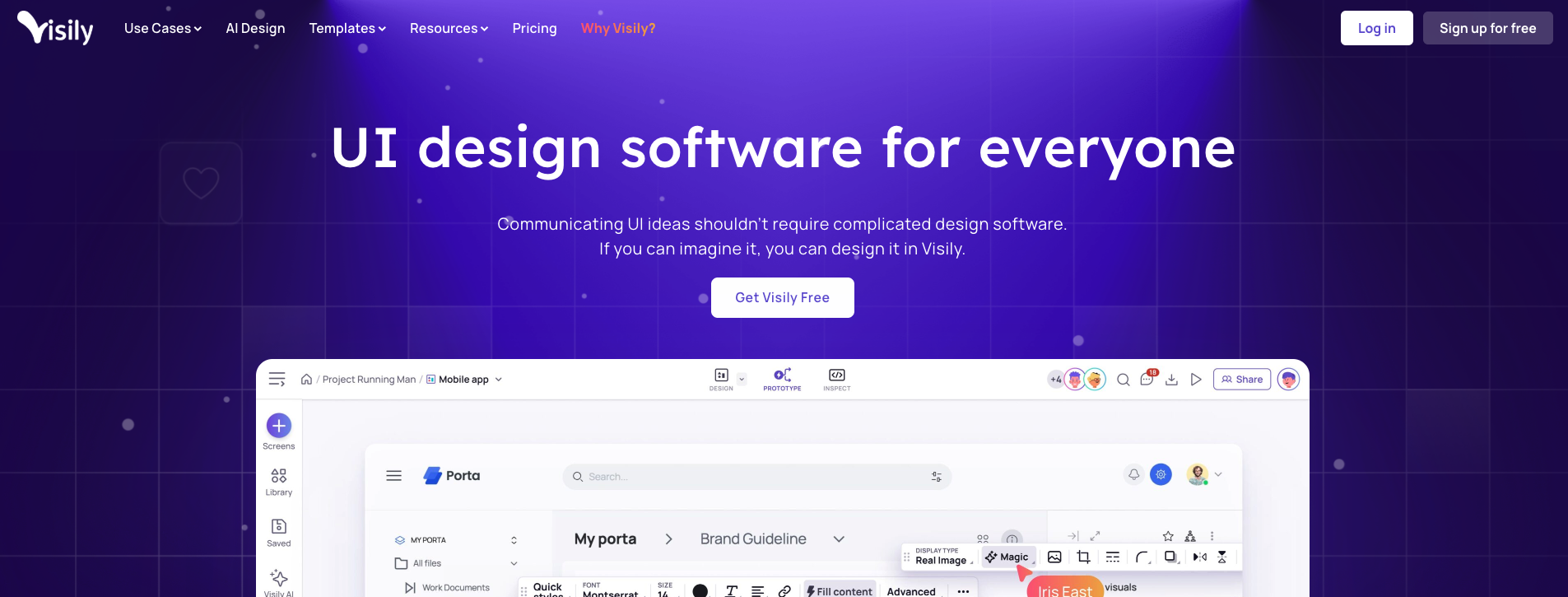 Visily - Screenshot showing the interface and features of this AI tool