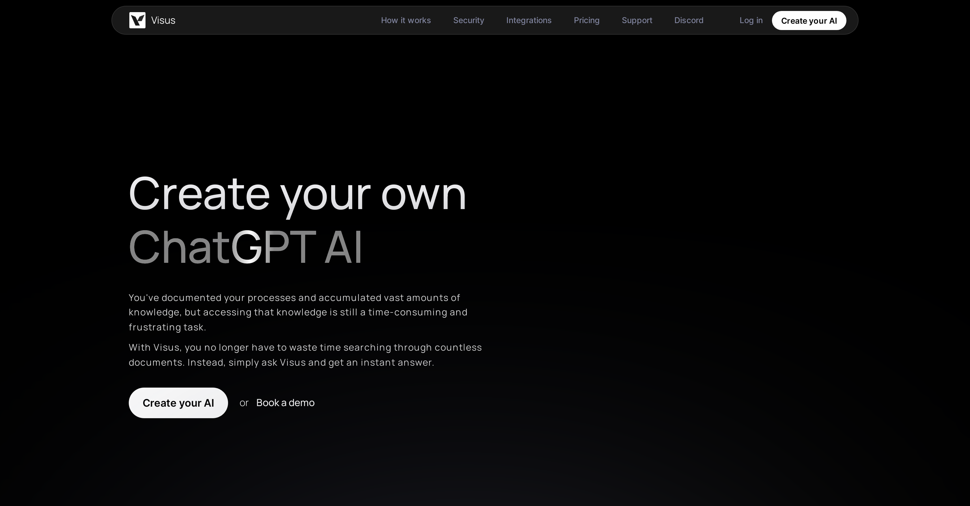 Visus - Screenshot showing the interface and features of this AI tool
