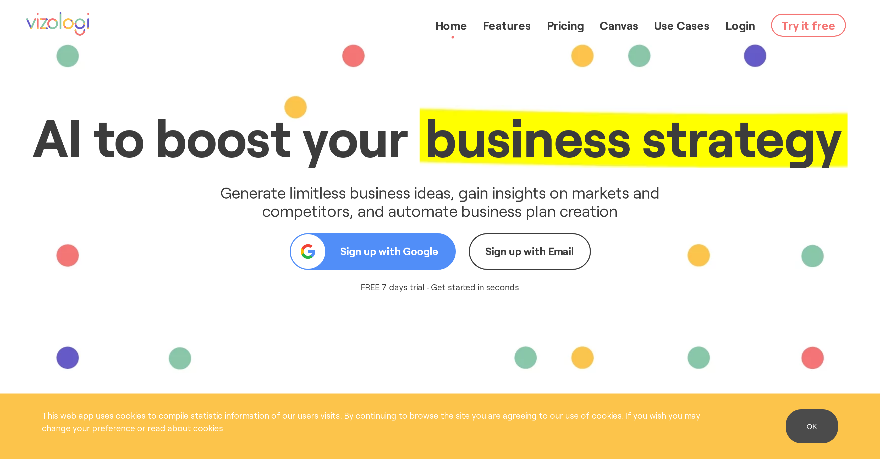 Vizologi - Screenshot showing the interface and features of this AI tool