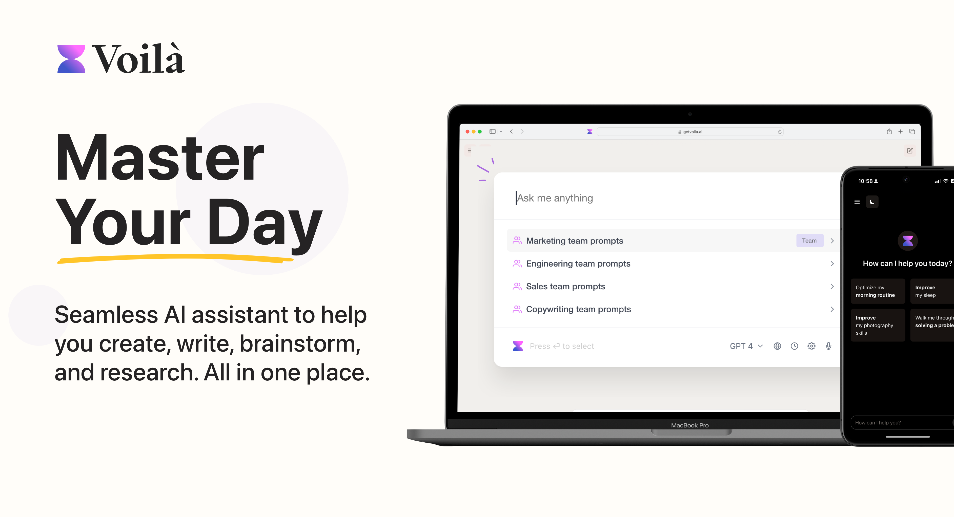 Voilav2.0.0 - Screenshot showing the interface and features of this AI tool