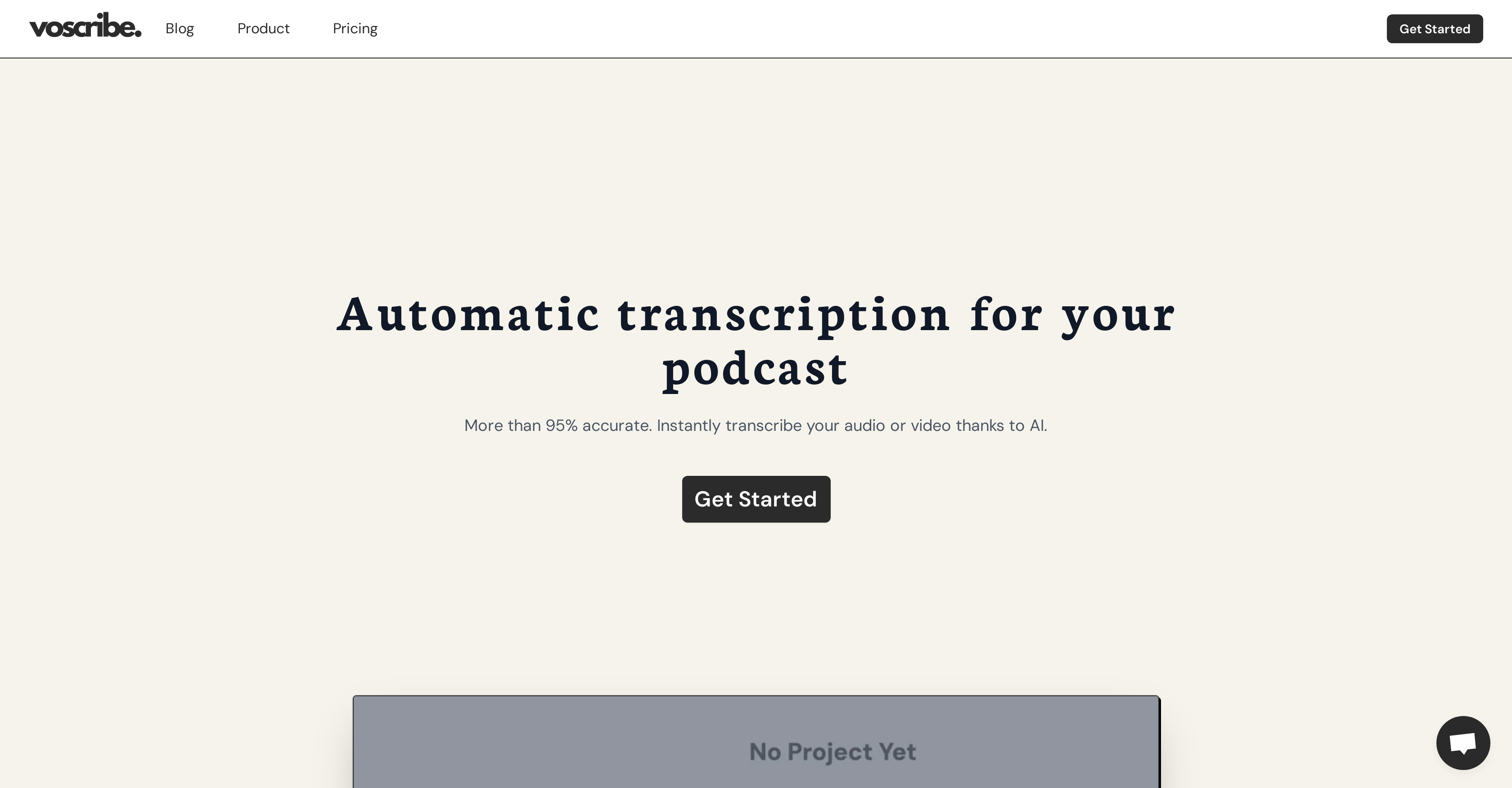 Voscribe - Screenshot showing the interface and features of this AI tool