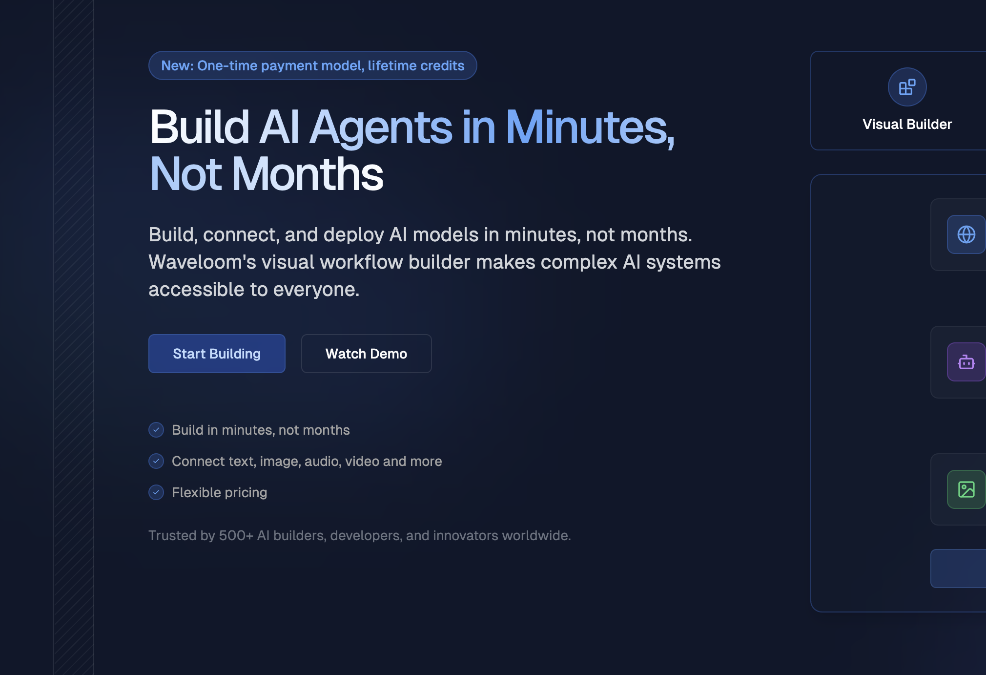 Waveloomv1 - Screenshot showing the interface and features of this AI tool