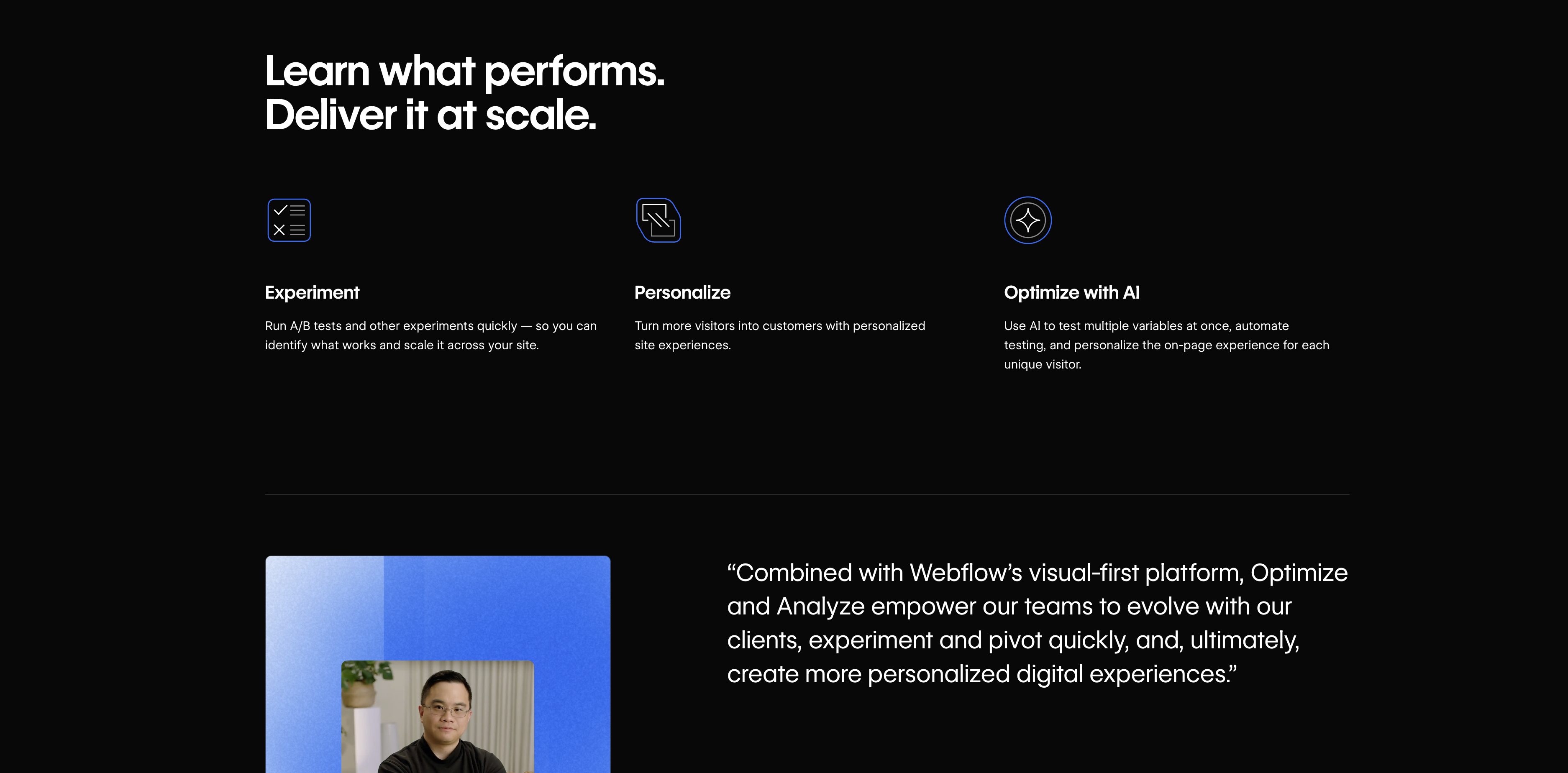 Webflow - Screenshot showing the interface and features of this AI tool