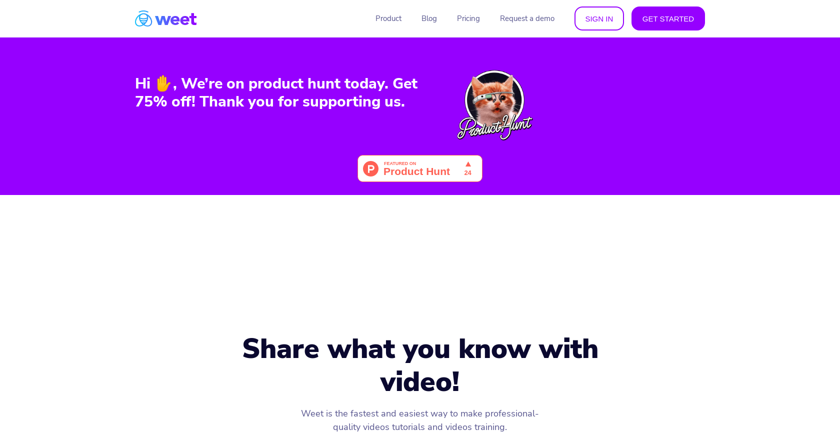 Weet - Screenshot showing the interface and features of this AI tool
