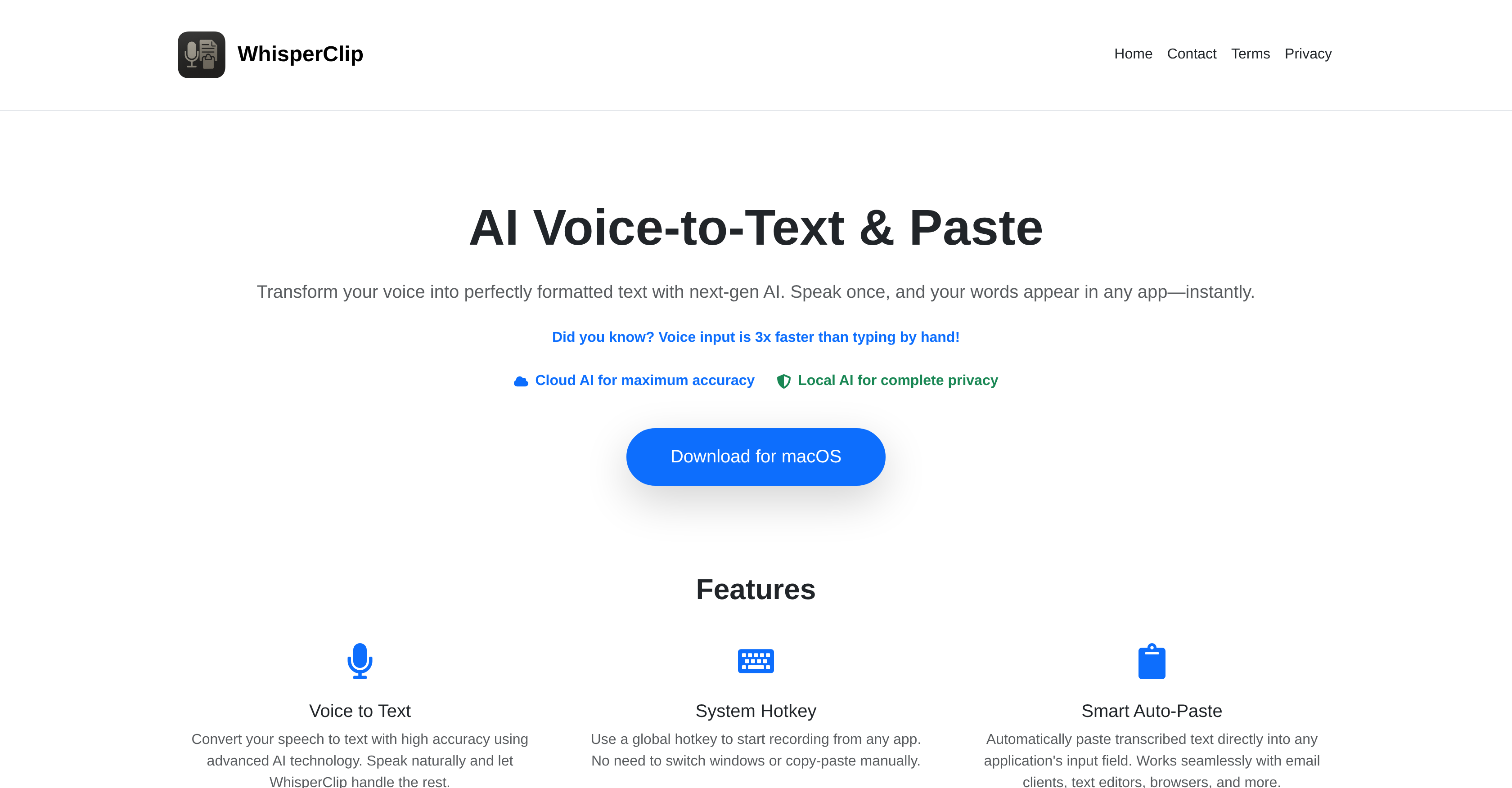 WhisperClipv1.0.38 - Screenshot showing the interface and features of this AI tool