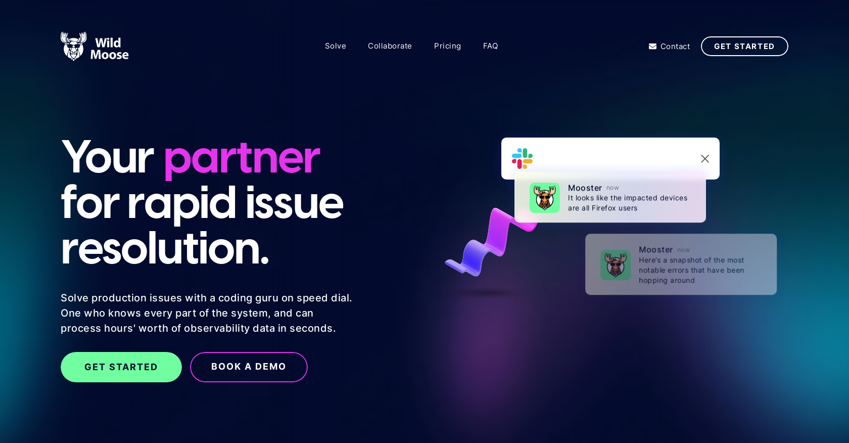 Wild Moose - Screenshot showing the interface and features of this AI tool