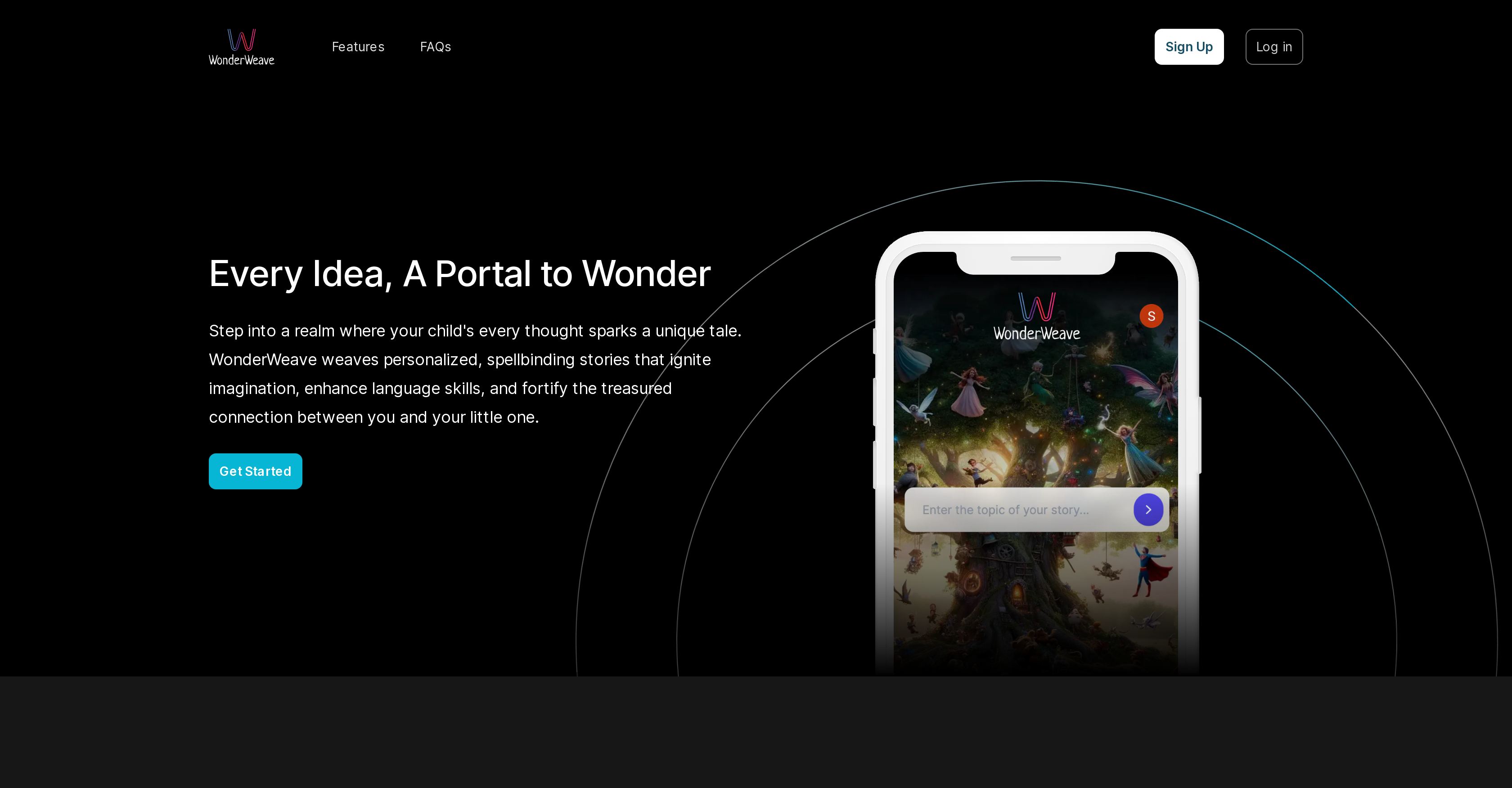 WonderWeave - Screenshot showing the interface and features of this AI tool
