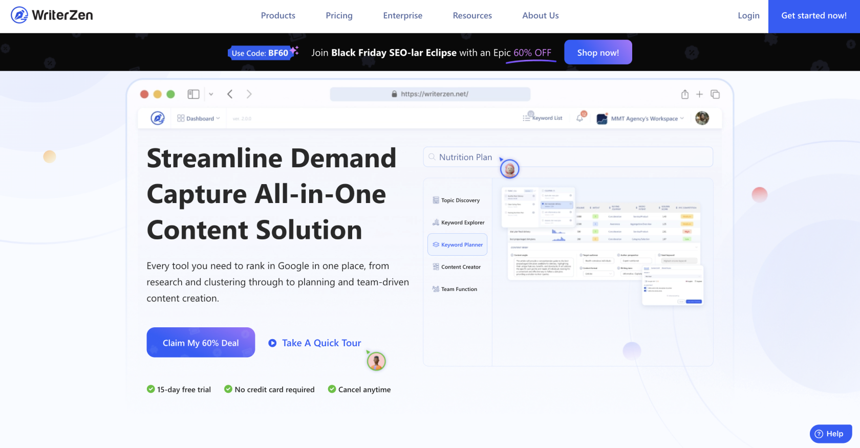 WriterZen - Screenshot showing the interface and features of this AI tool