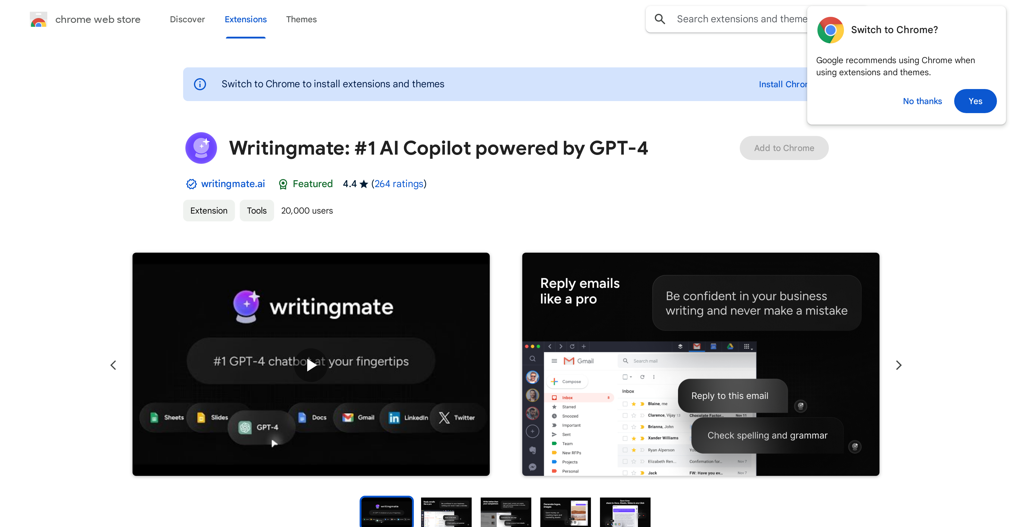 WritingMate - Screenshot showing the interface and features of this AI tool