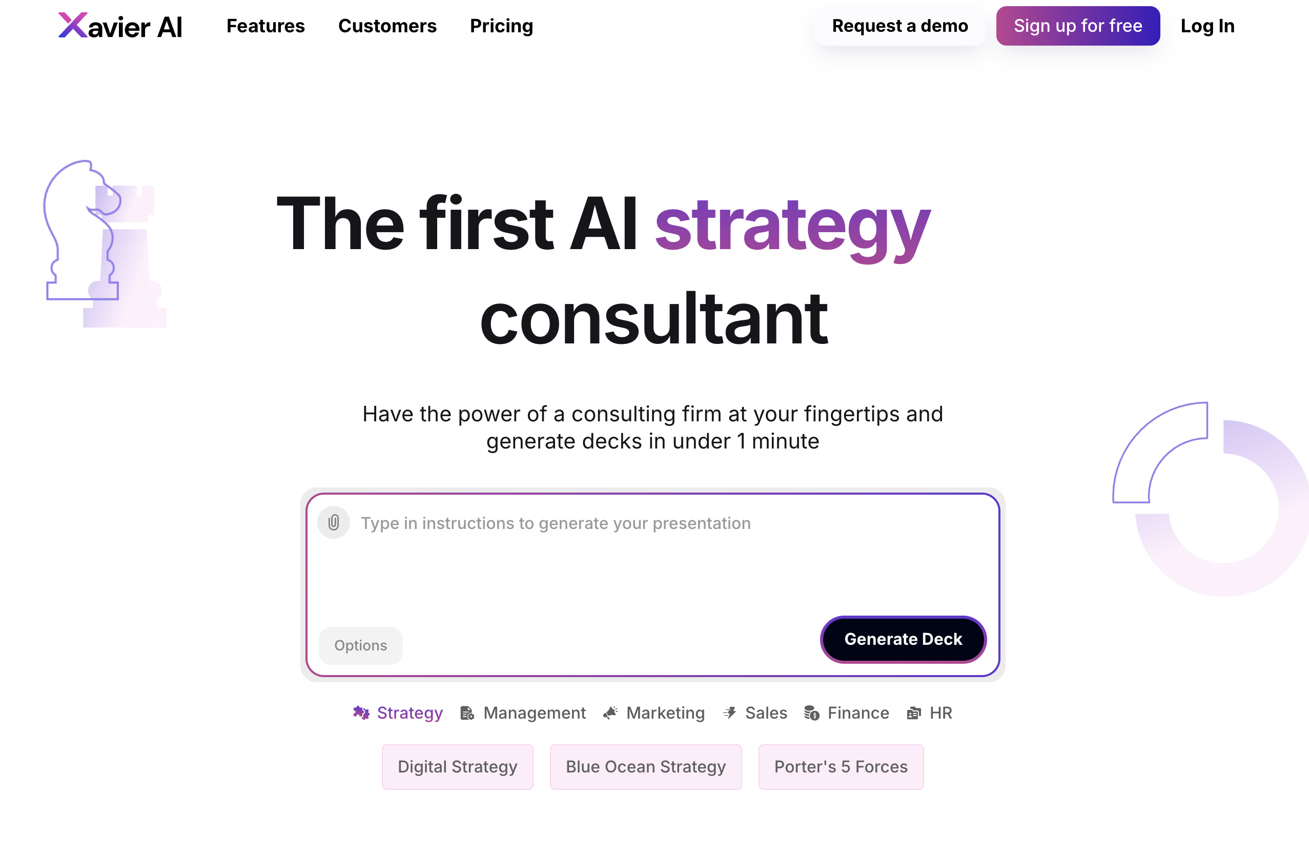 Xavier AI - Screenshot showing the interface and features of this AI tool