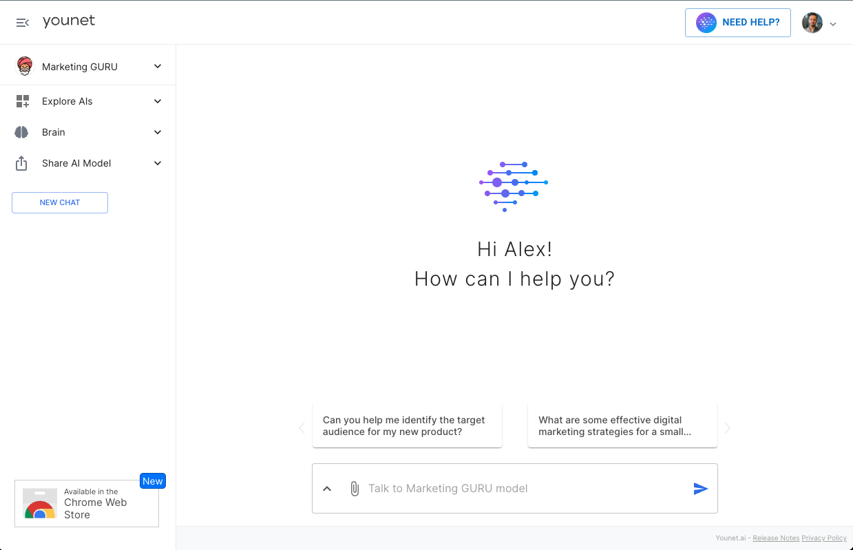 Younetv8.7 - Screenshot showing the interface and features of this AI tool