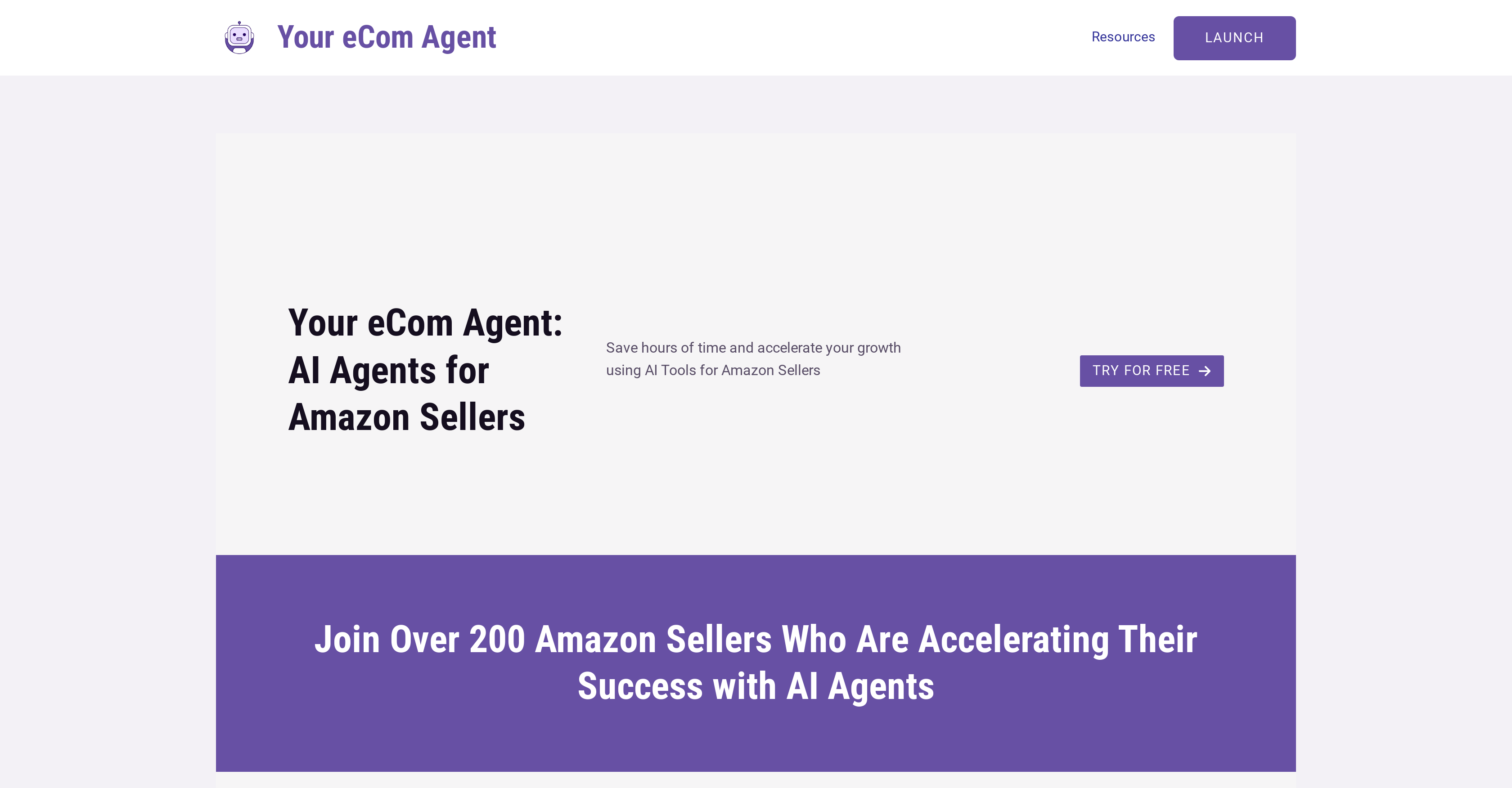 Your eCom Agent - Screenshot showing the interface and features of this AI tool