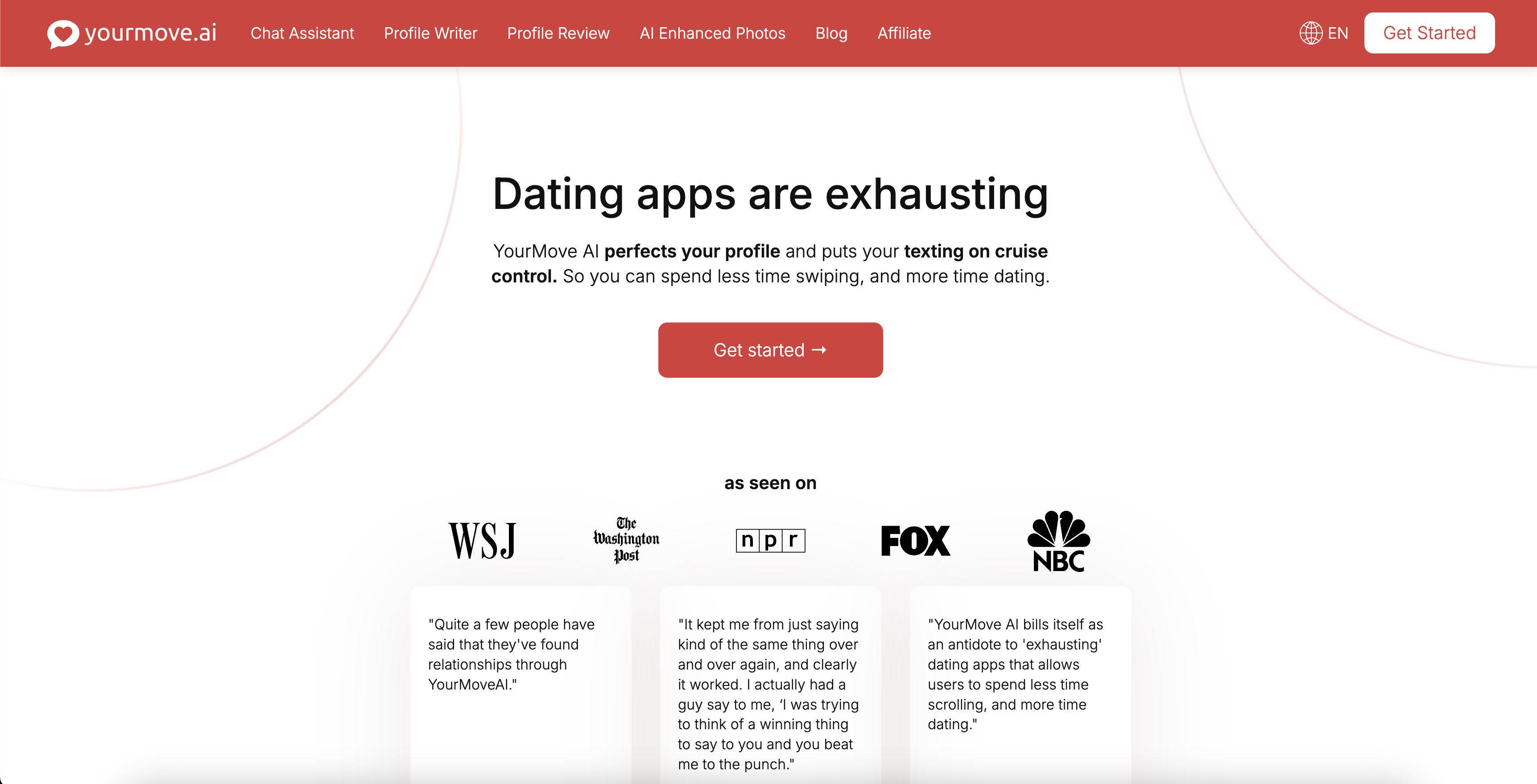 YourMove - Screenshot showing the interface and features of this AI tool